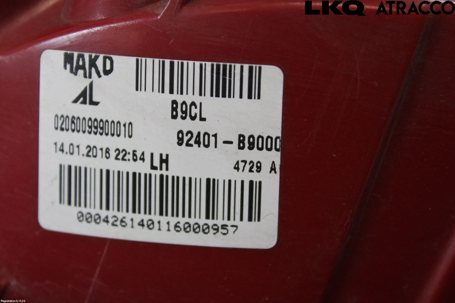 Hyundai i10 BA 14-16 Bakljus Vänster