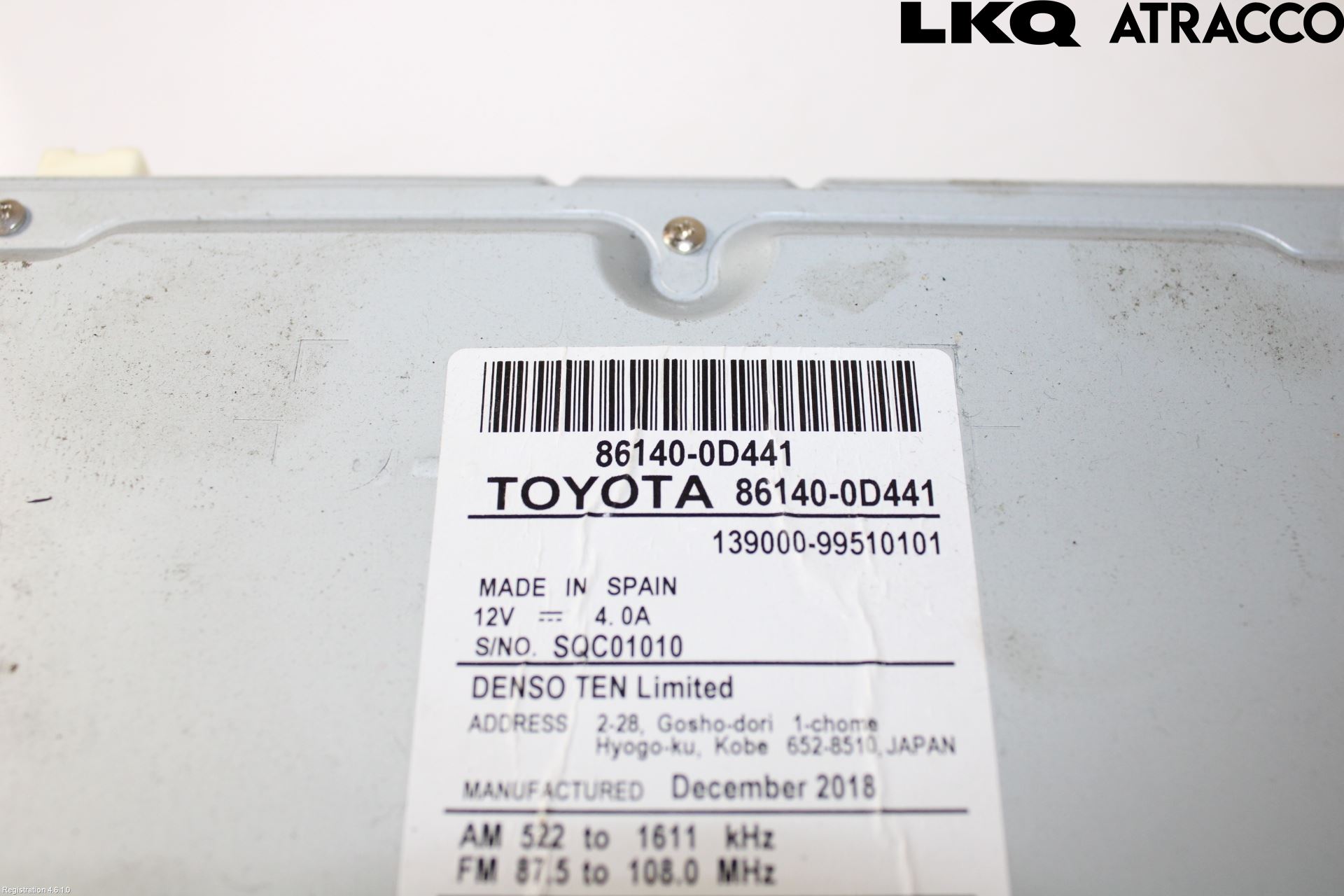Toyota YARIS XP130 15-20 Cd Radio - Multimediapanel