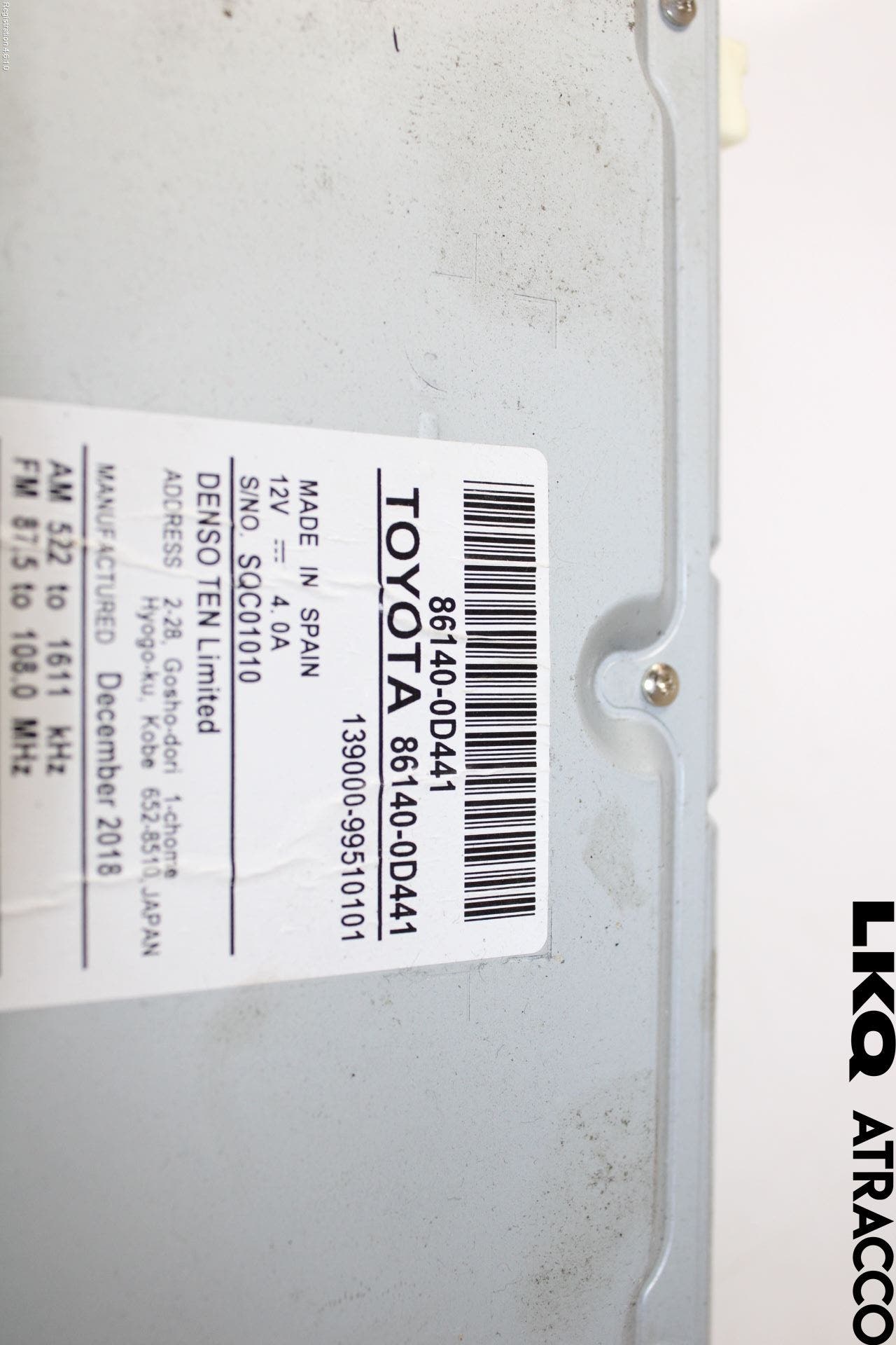 Toyota YARIS XP130 15-20 Cd Radio - Multimediapanel