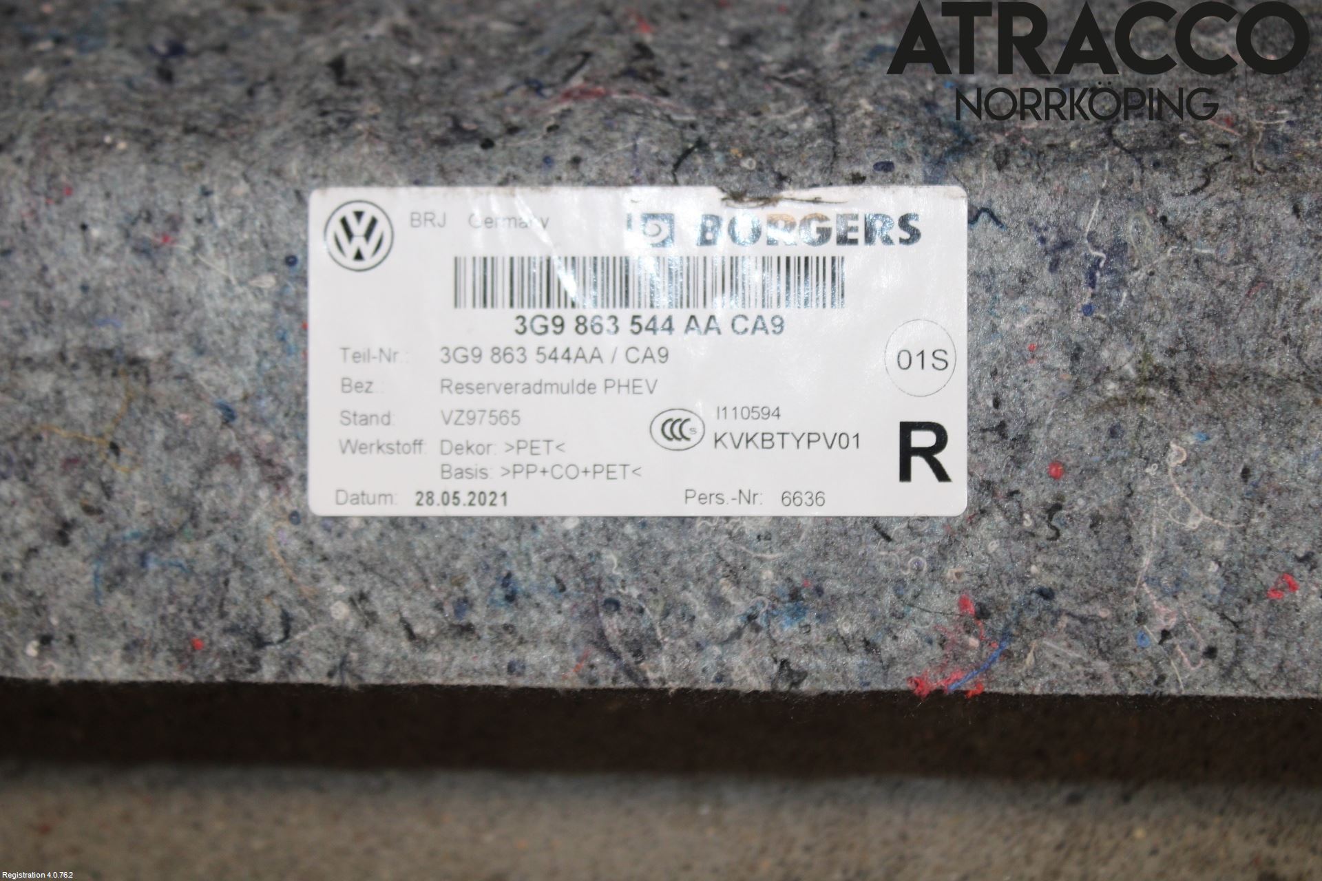 Volkswagen VW PASSAT 20-24 Reservhjulsskydd