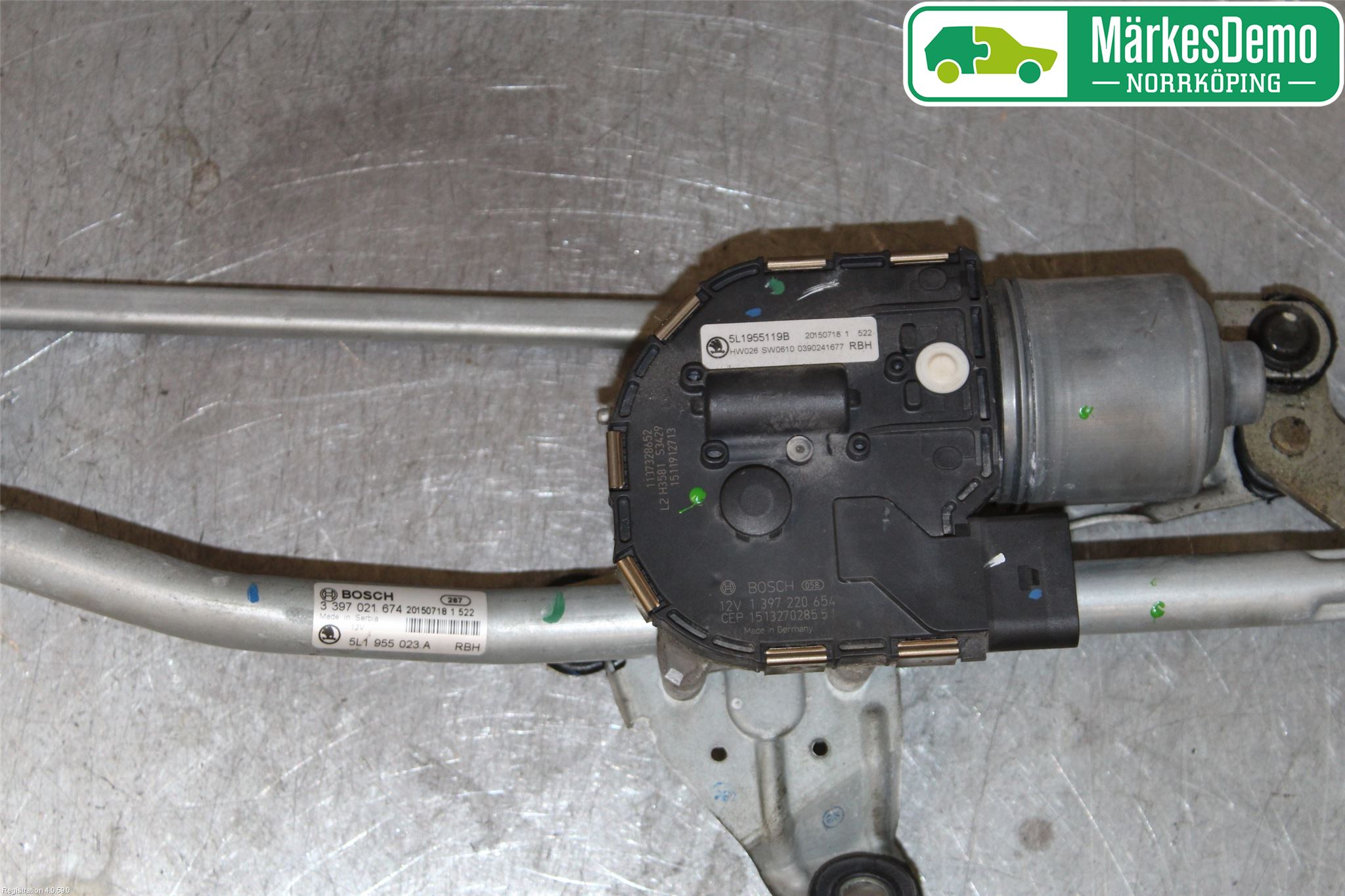 Skoda YETI Torkarmekanism Vindruta