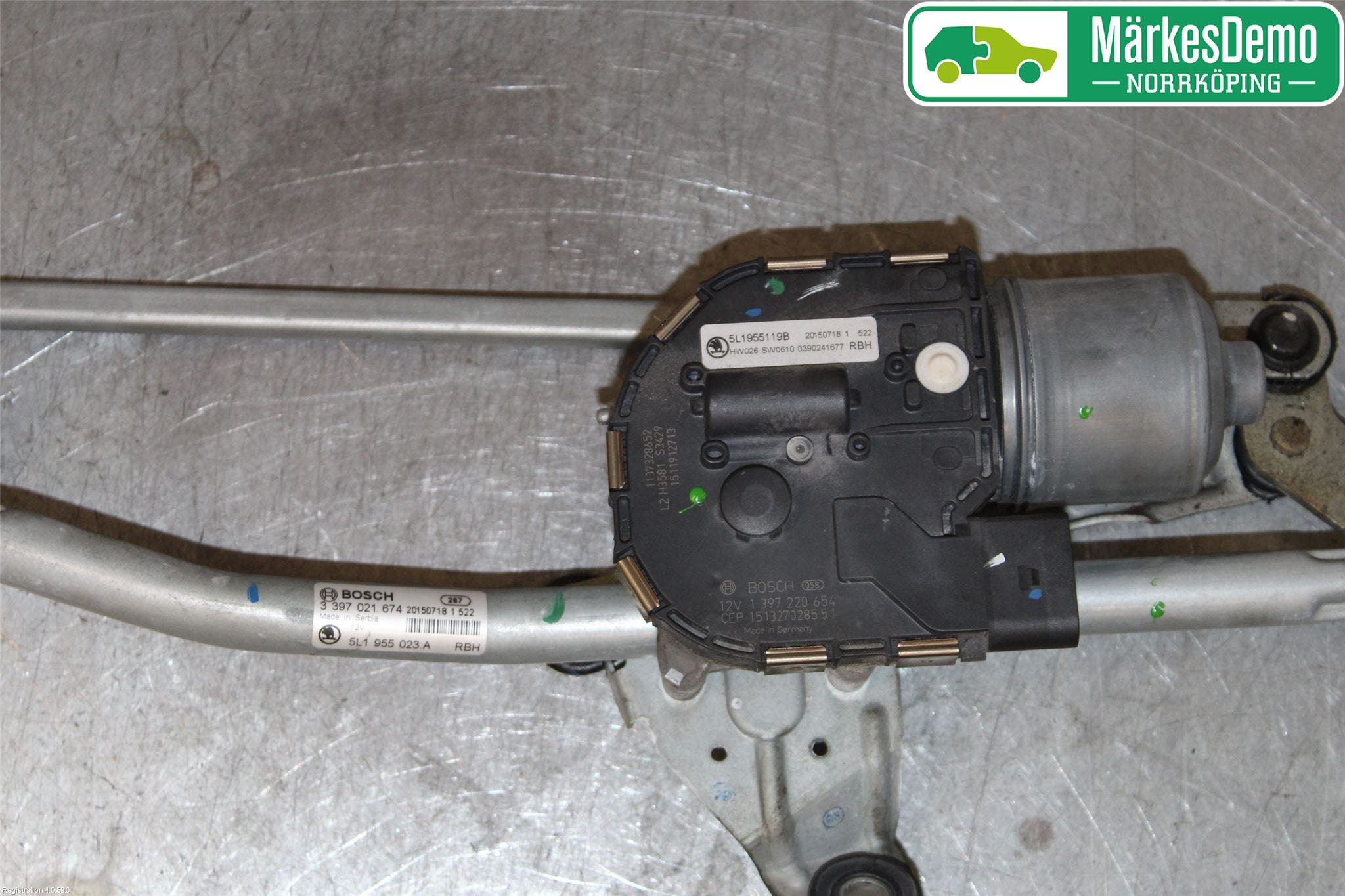 Skoda YETI Torkarmekanism Vindruta