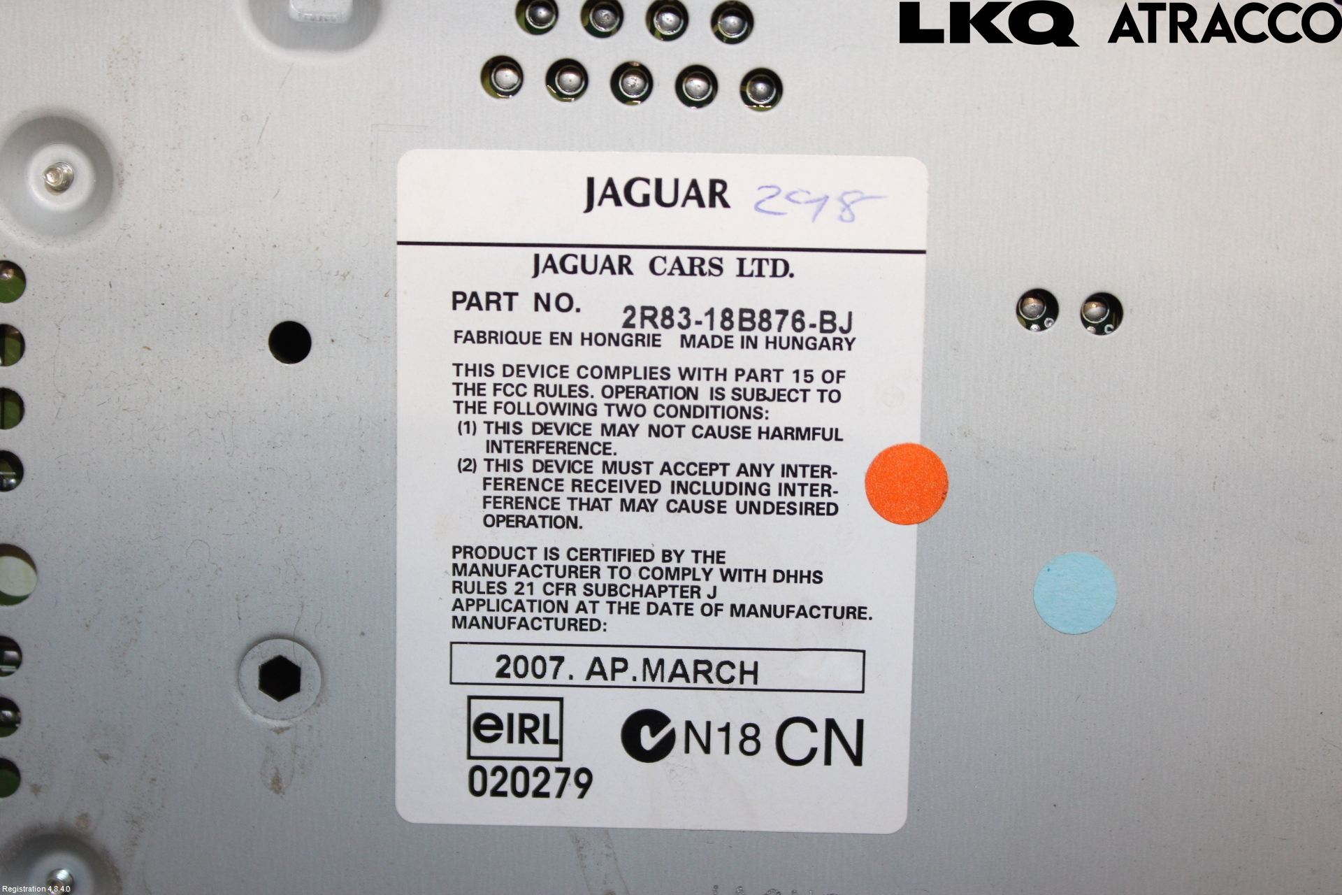 Jaguar S-TYPE Cd Radio - Multimediapanel