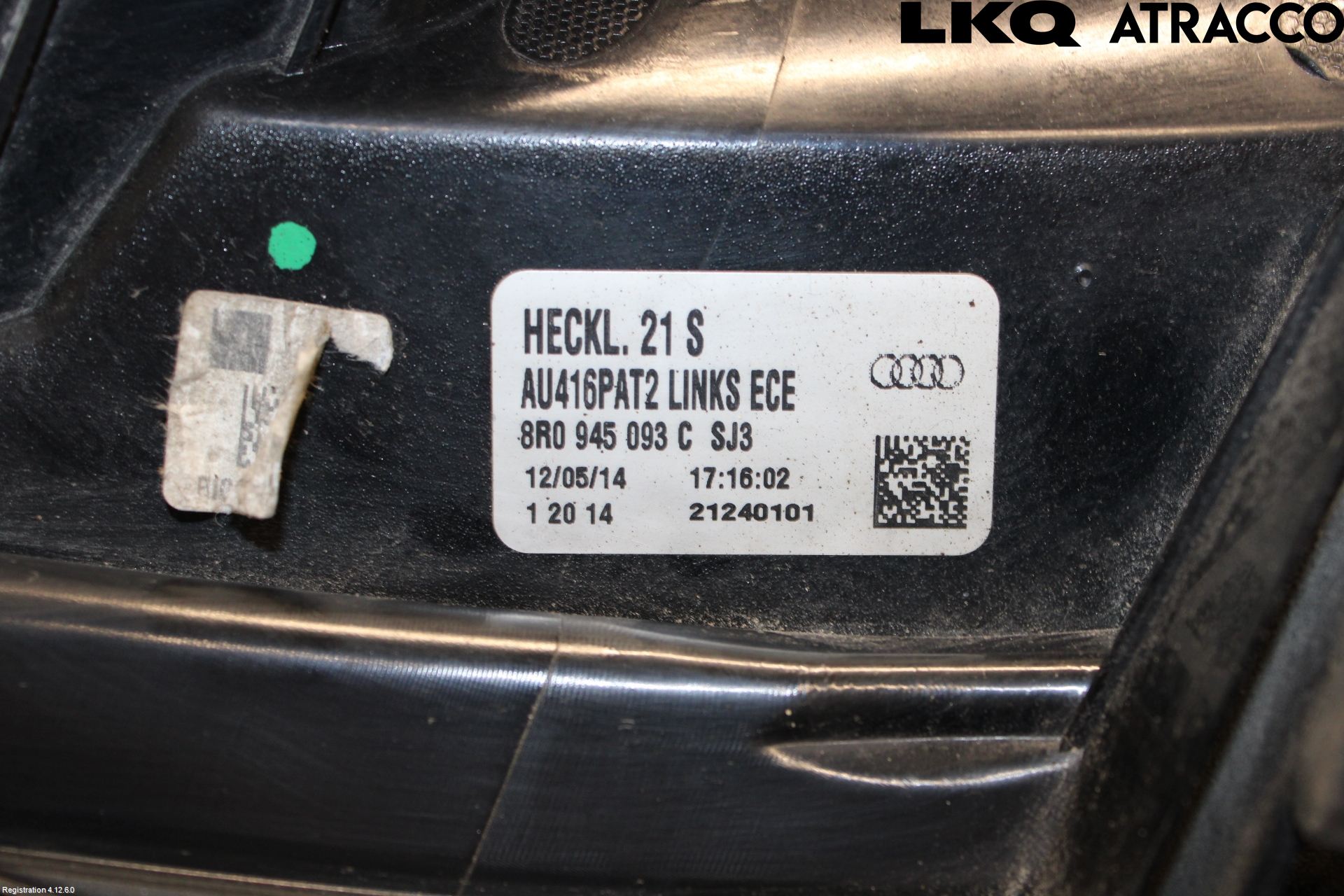 Audi Q5 09-16 Bakljus Lucka Vä