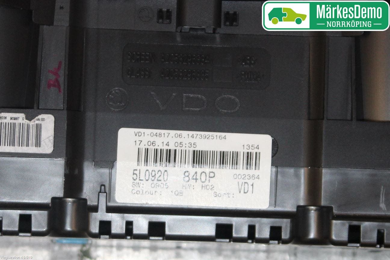 Skoda YETI Instrument Komb