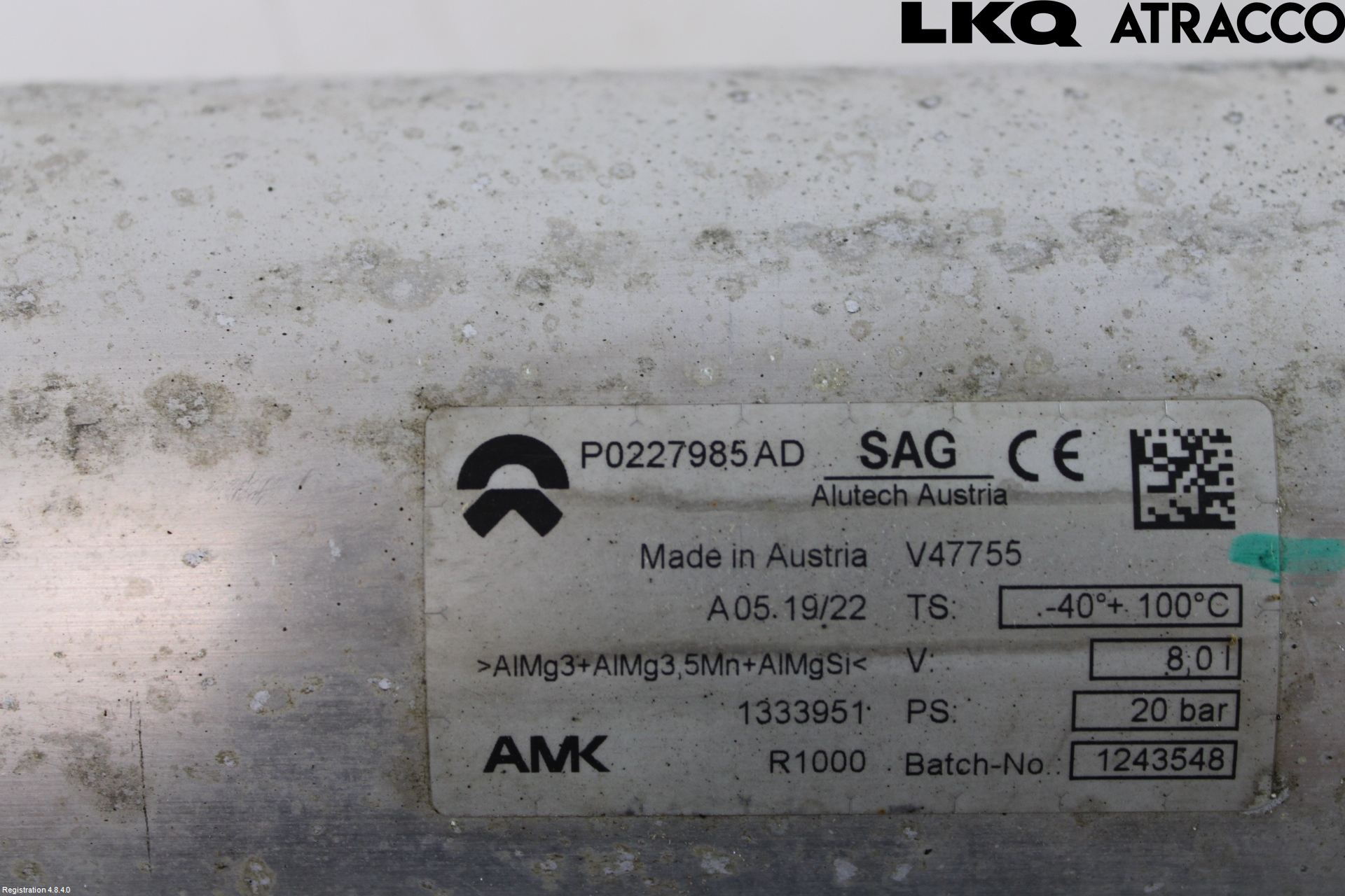 Kia NIO ET7 22- Nivå/Luftförändring Trycktank