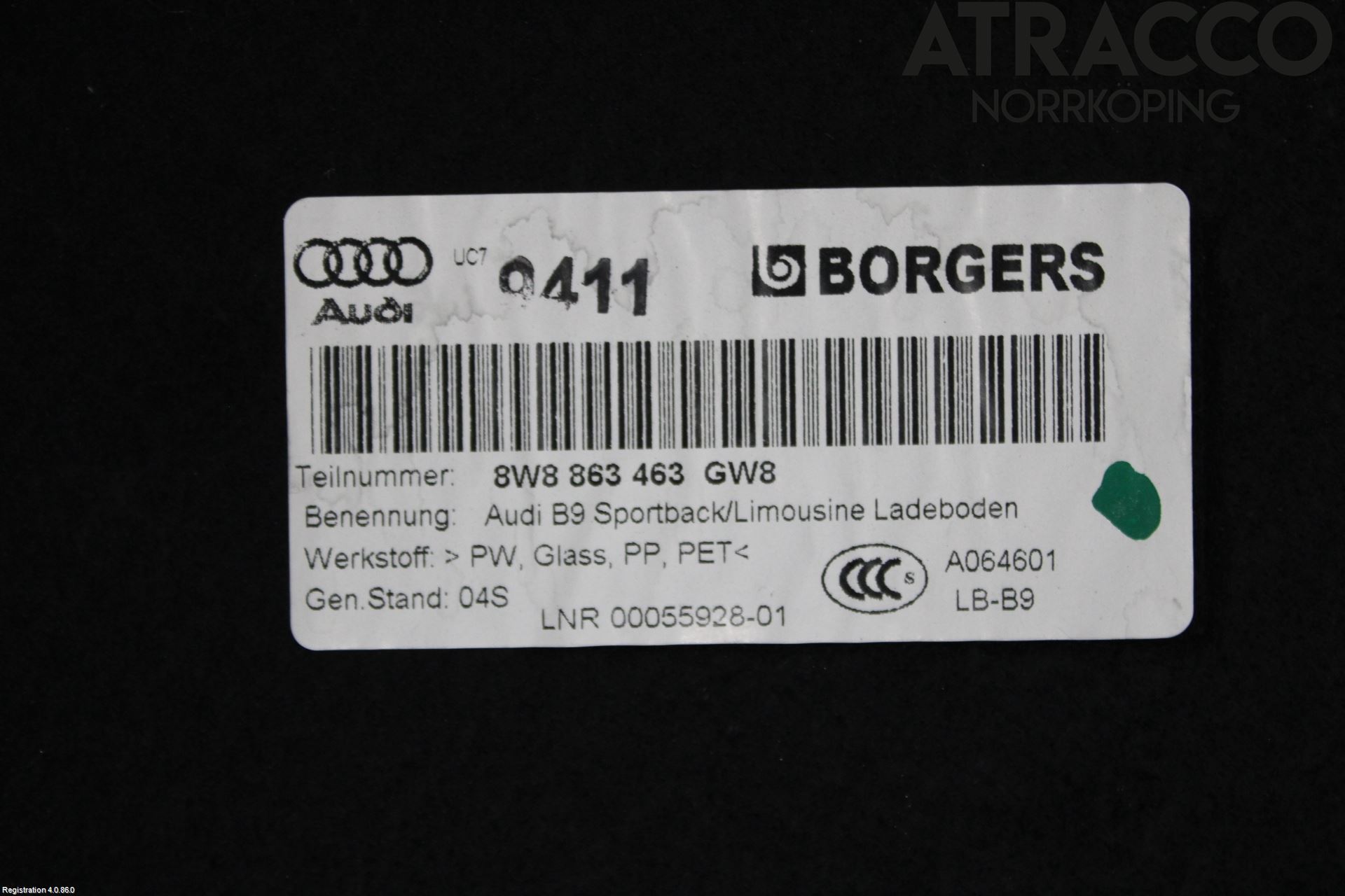 Audi A5 17- Inrbagagerumklädsel-Golv