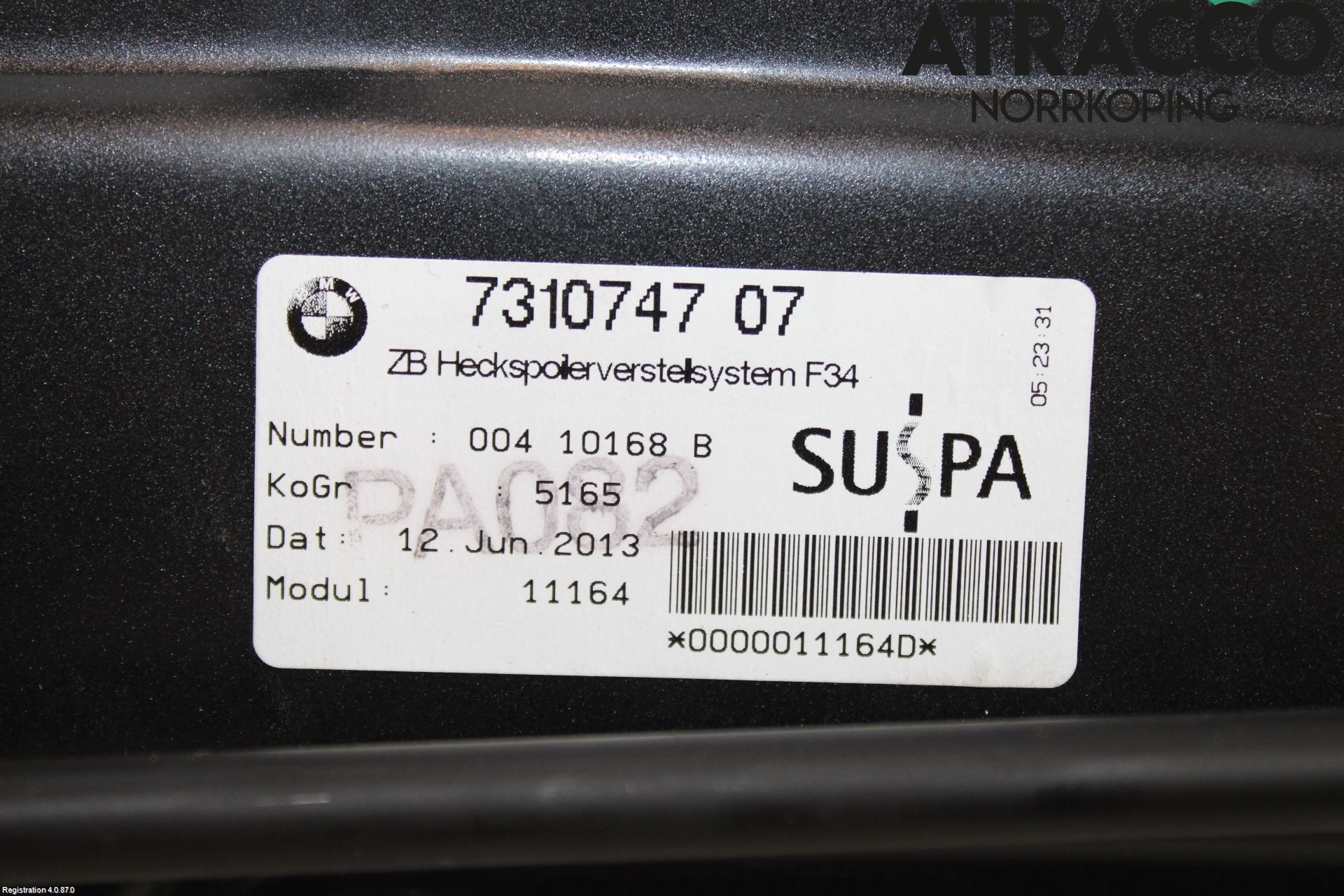 BMW 3 GT F34 13-19 Spoiler Baklucka