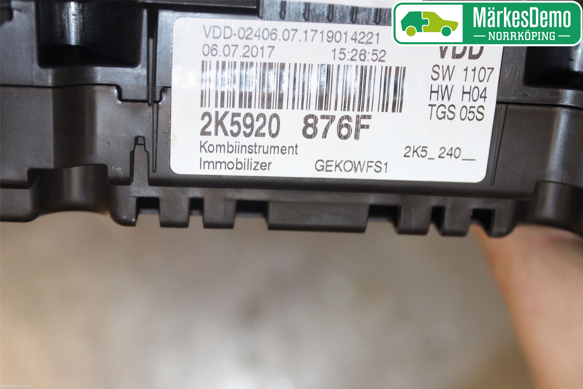 Volkswagen VW CADDY 16-20 Instrument Komb