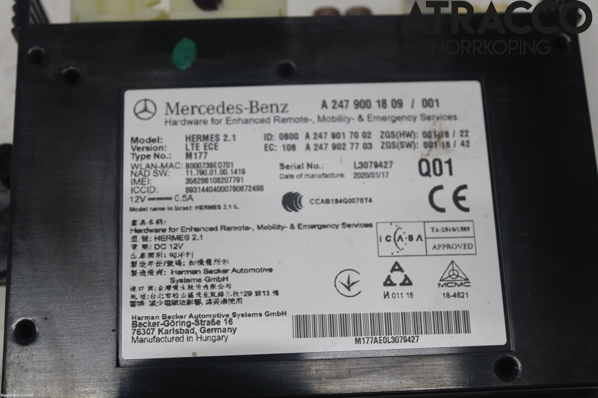 Mercedes-Benz MB GLB-KLASS (X247) 19- Styrenhet Övrigt