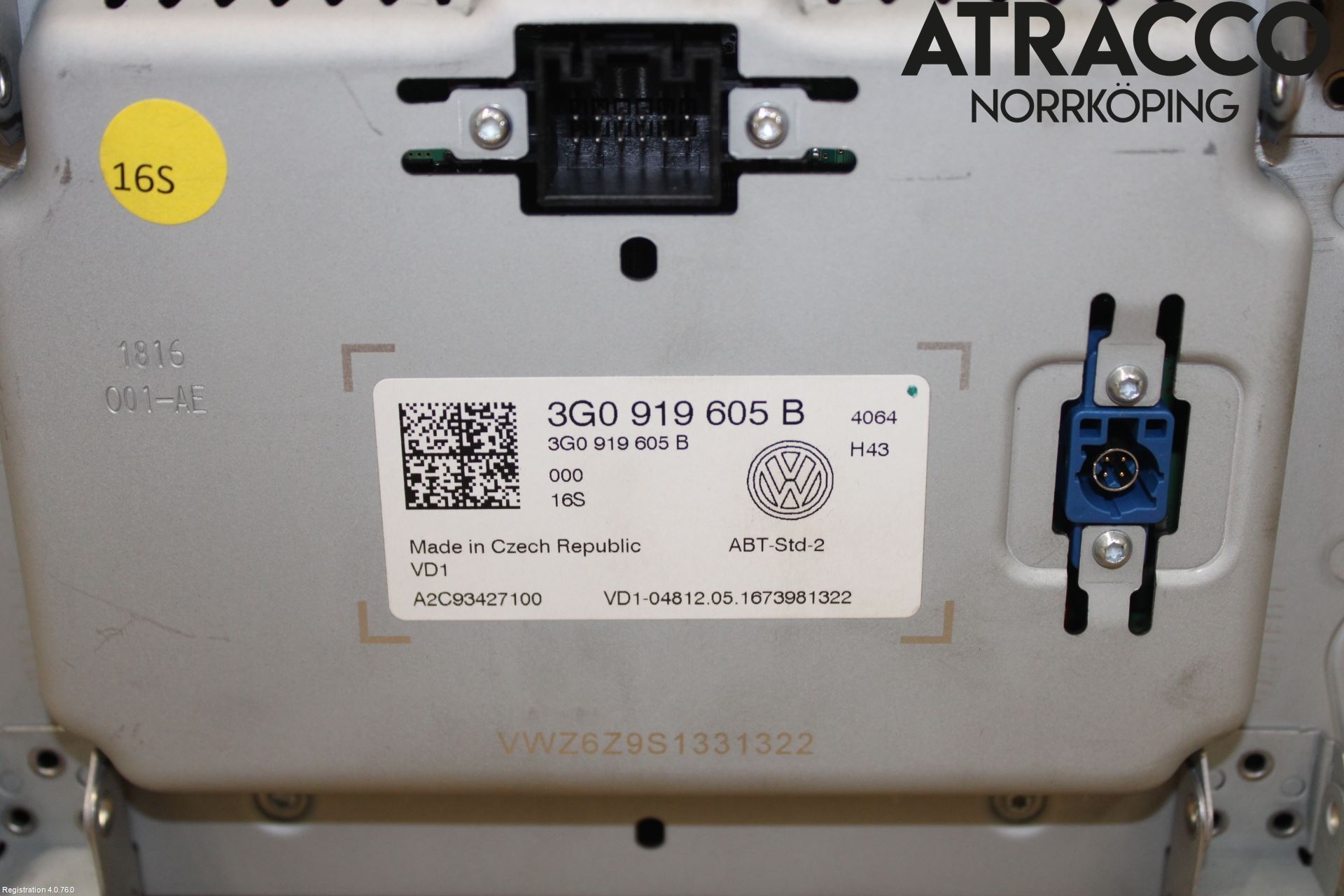 Volkswagen VW GOLF / E-GOLF VII 13-20 Multifunktionsdisplay