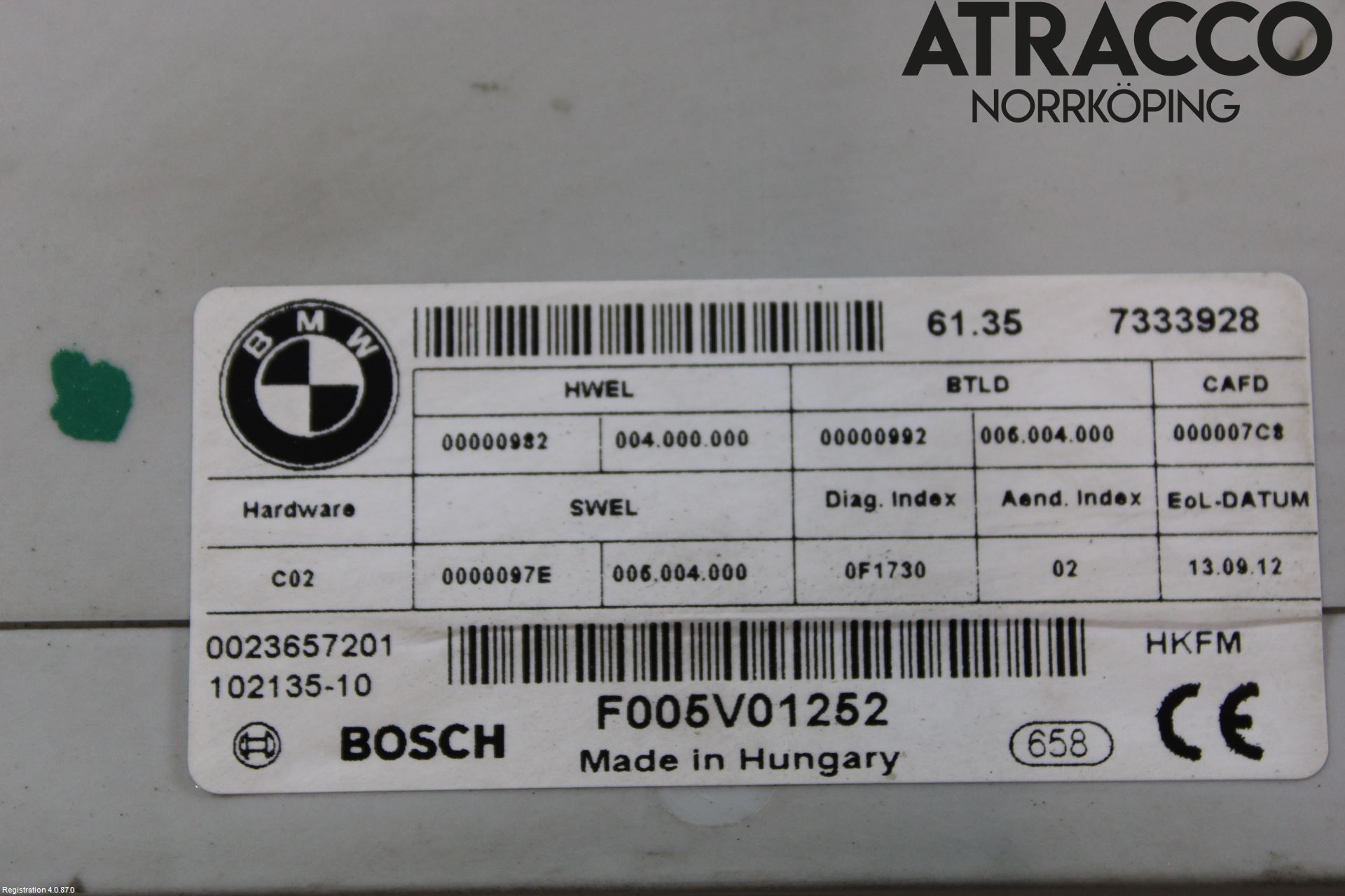 BMW 5 F10/F11/F18 09-17 Komfort Styrdon