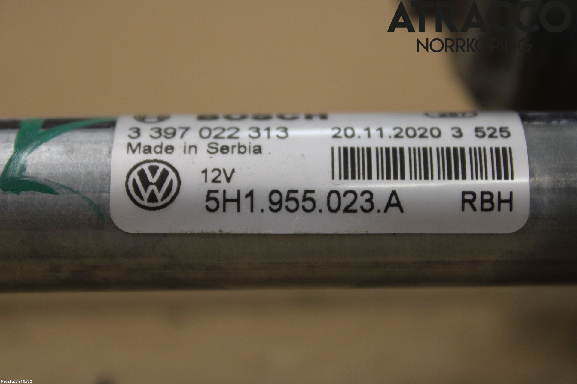 Volkswagen VW GOLF / E-GOLF VIII 20- Torkarmekanism Vindruta