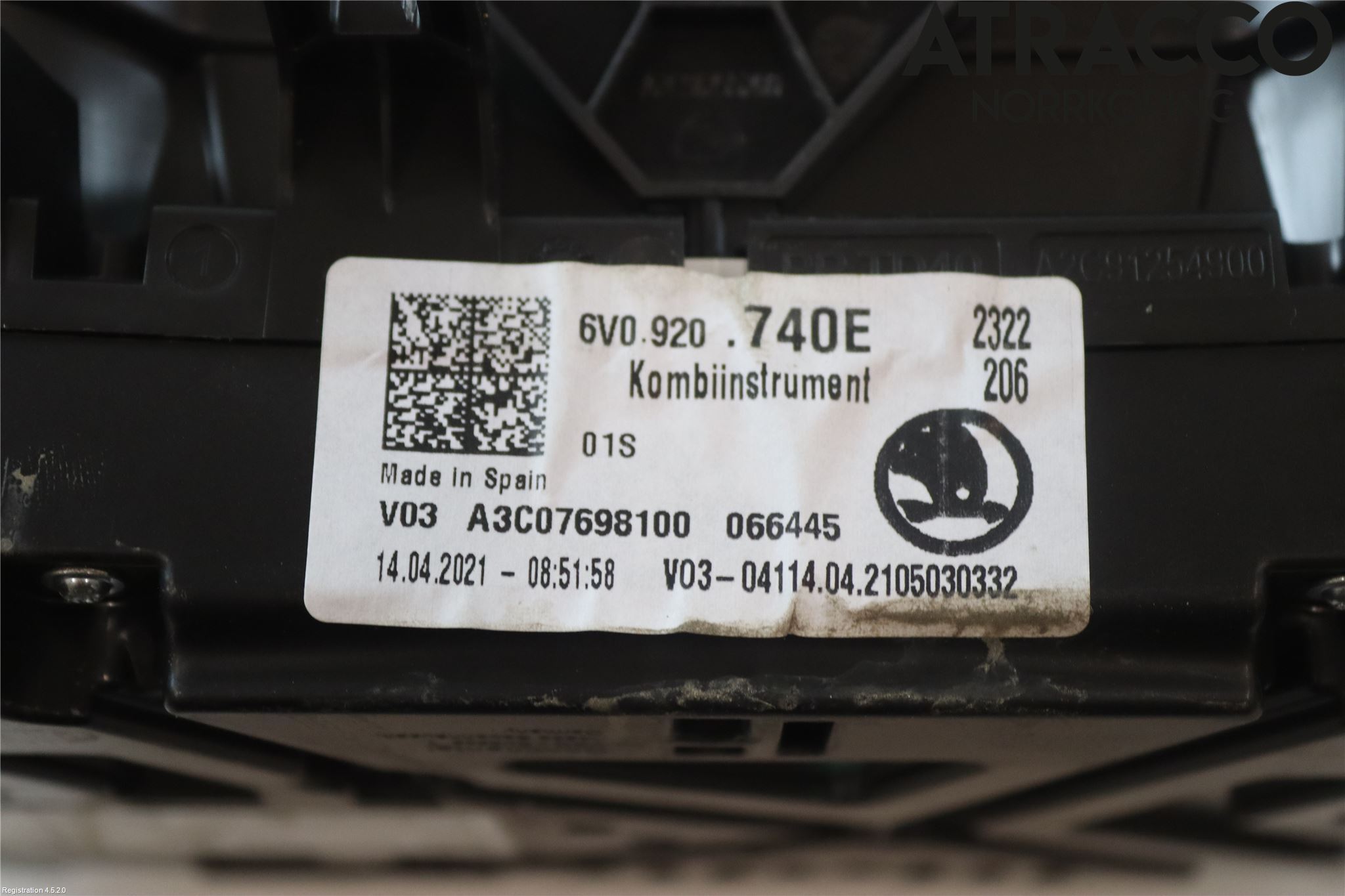 Skoda FABIA 15-21 Instrument Komb