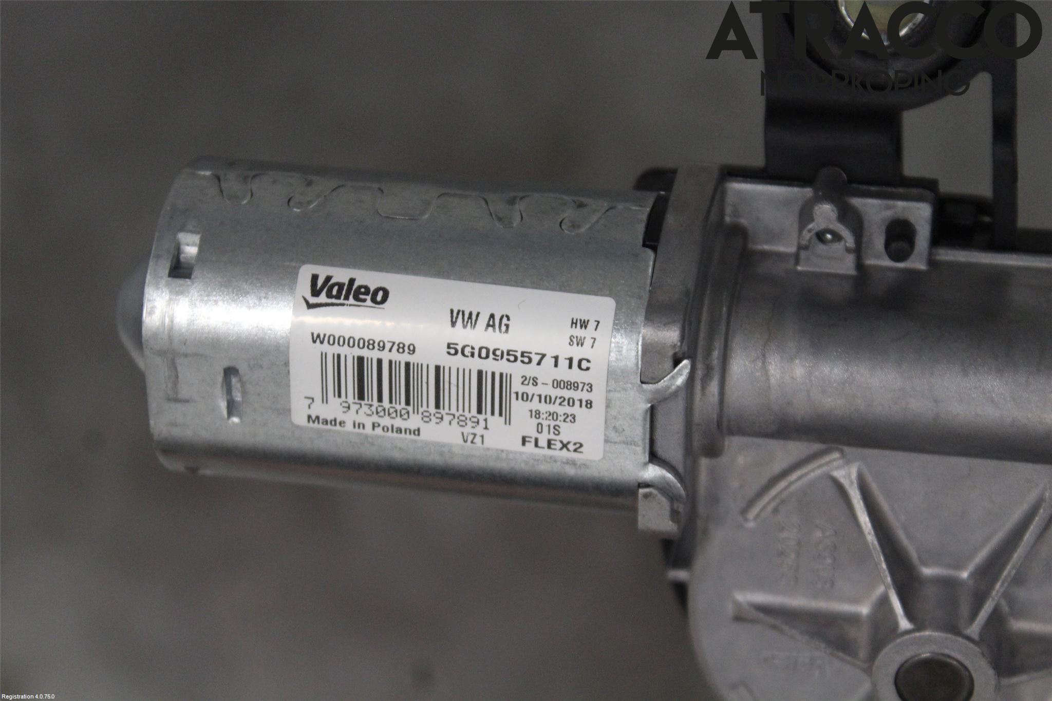 Volkswagen VW PASSAT 15-19 Torkarmotor Baklucka