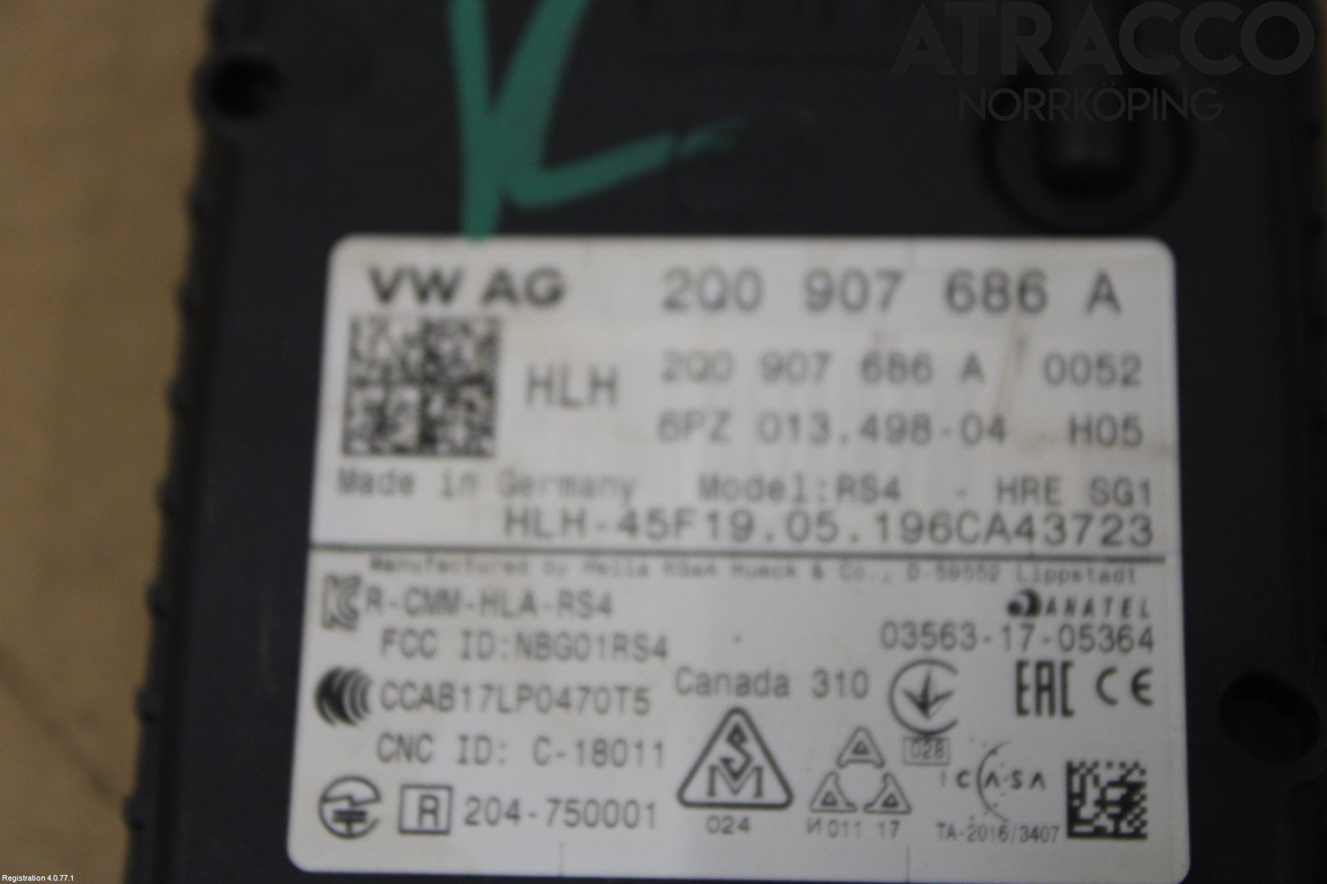 Volkswagen VW T-CROSS 19- Sensor Aktivt Kollisionsskydd