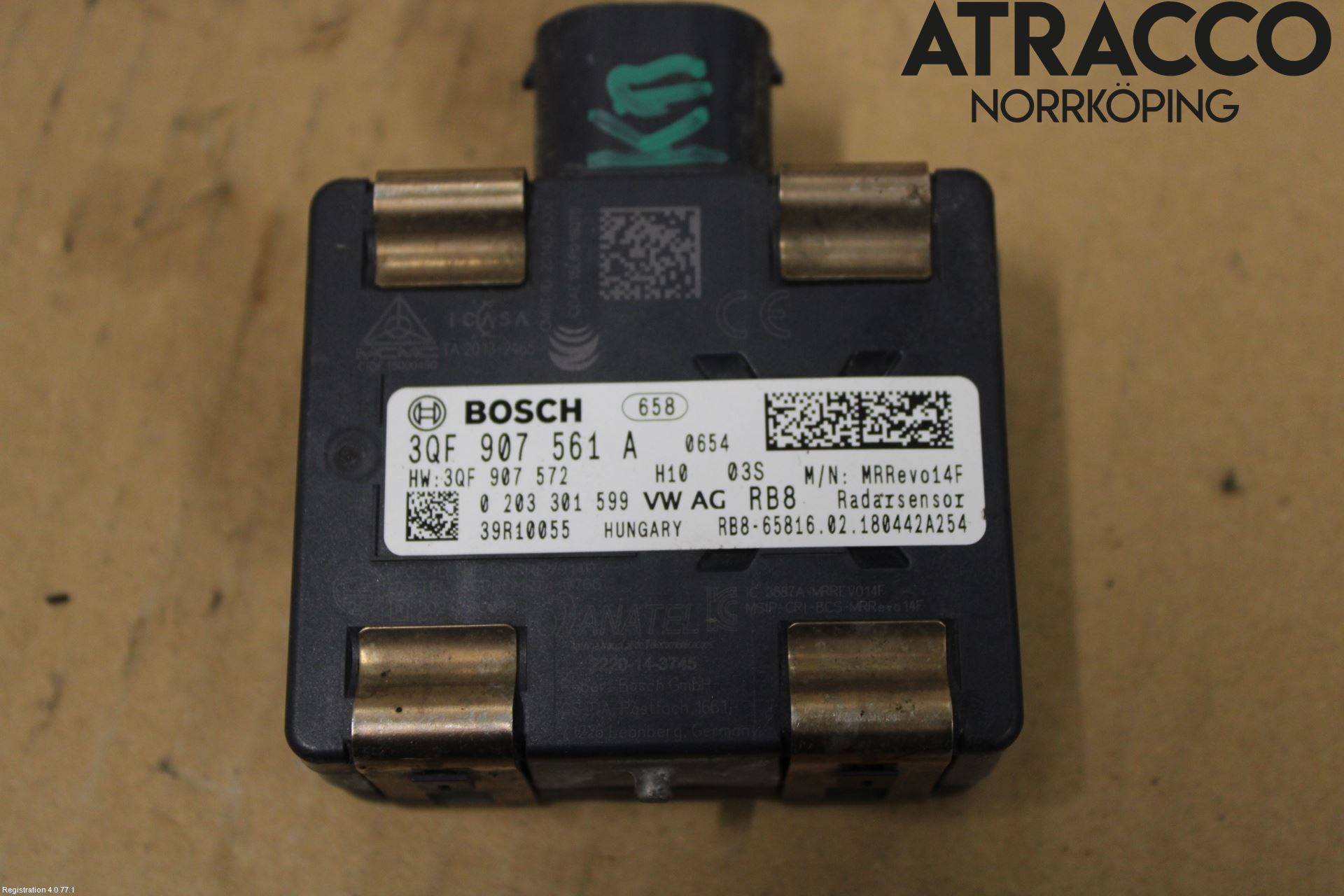 Skoda OCTAVIA (5E) 13-20 Sensor Aktivt Kollisionsskydd