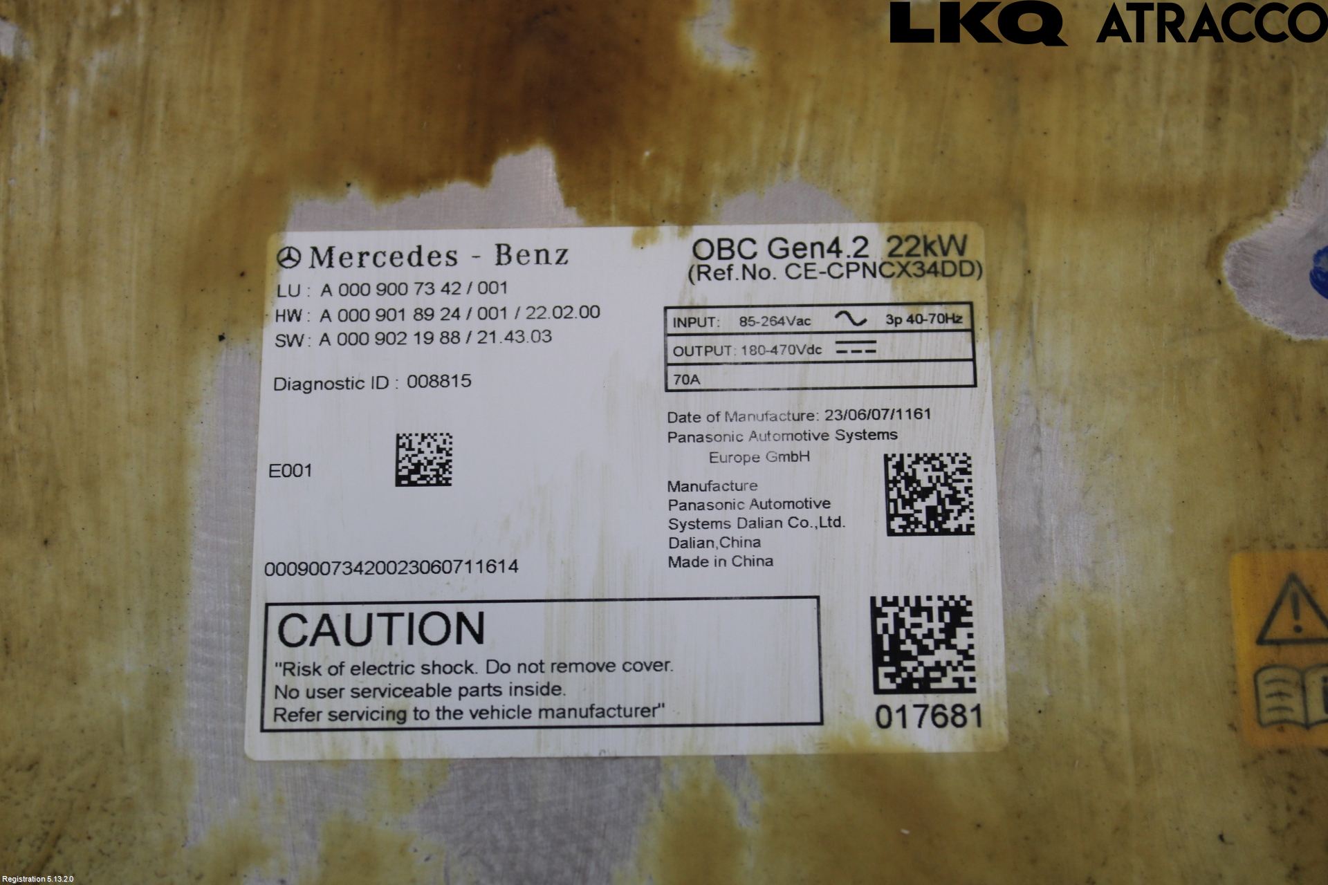 Mercedes-Benz MB EQE (V295) 22- Converter
