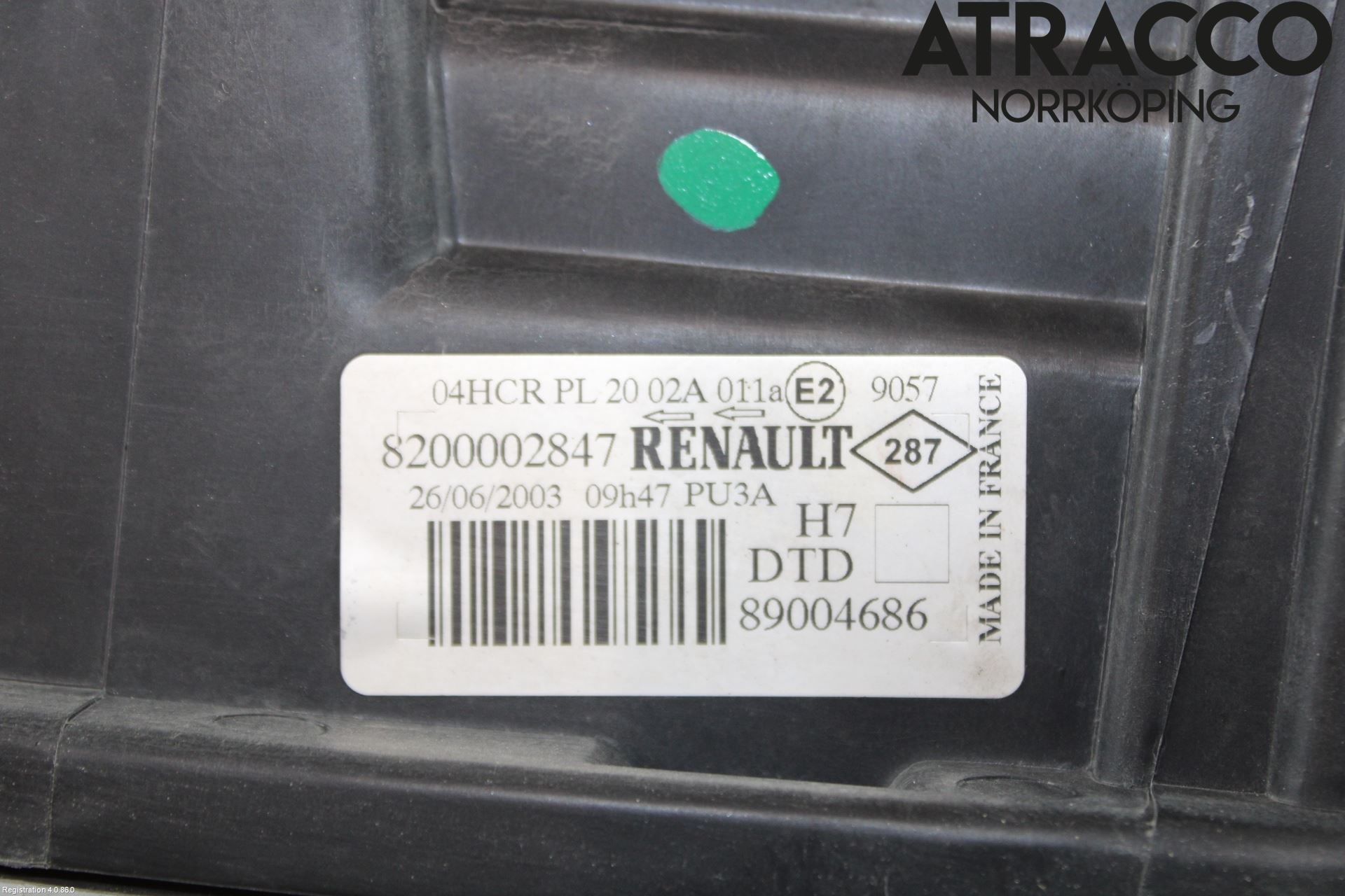 Renault LAGUNA II  01-05 Strålkastare Höger