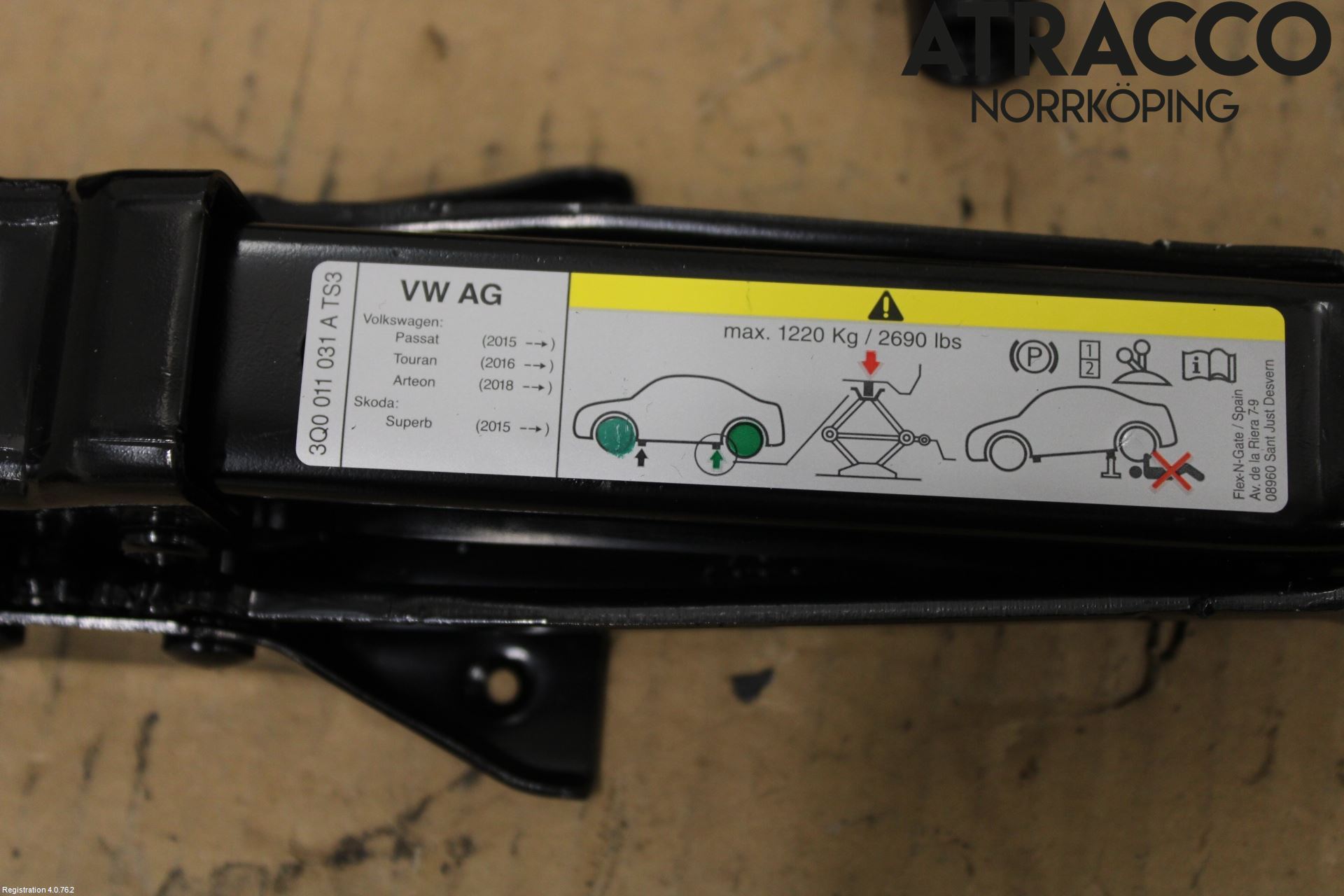 Volkswagen VW ARTEON 17- Domkraft