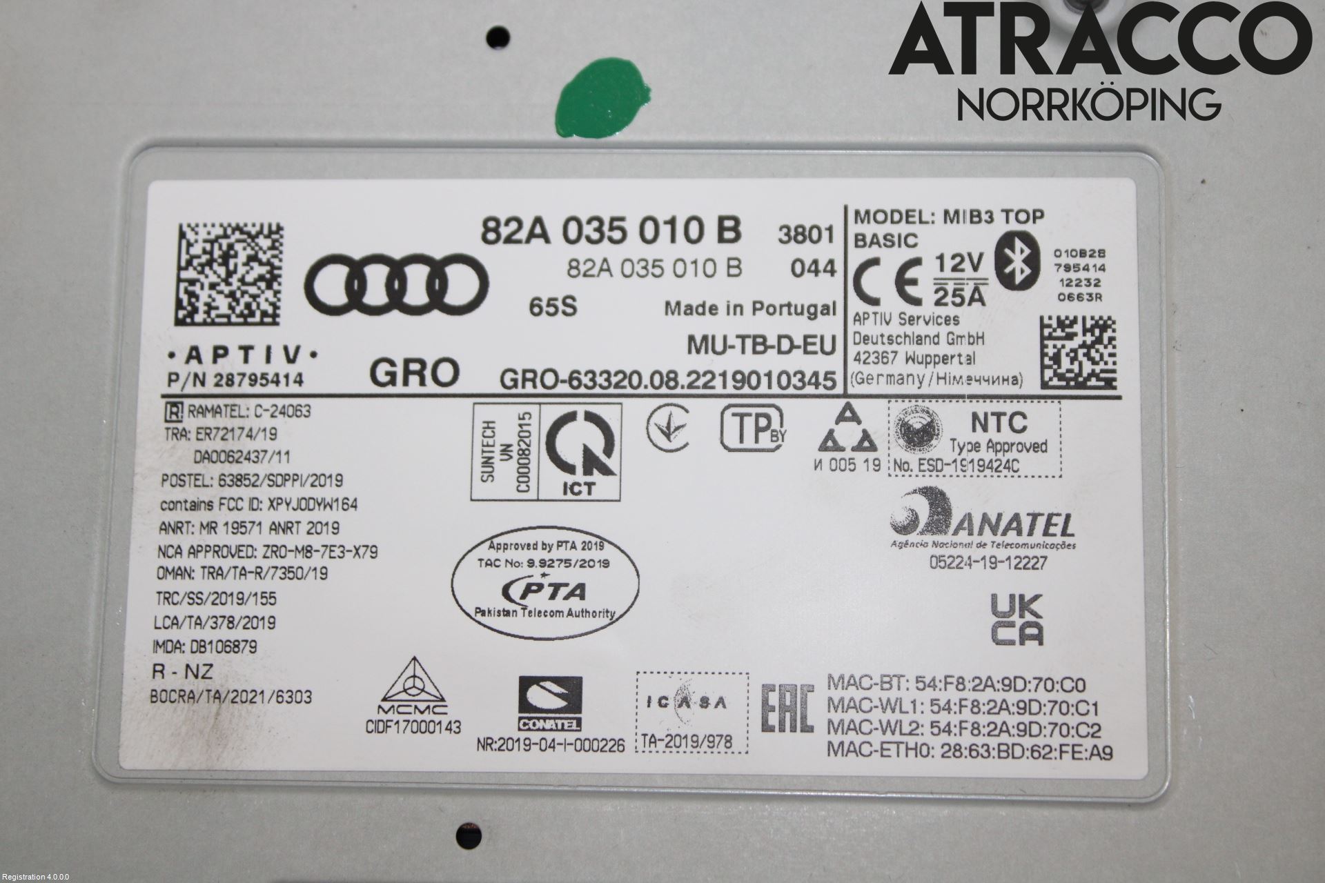 Audi Q3 F3 19- Cd Radio - Multimediapanel
