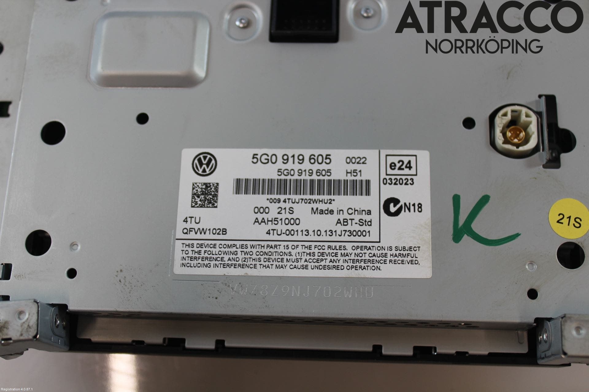 Volkswagen VW GOLF / E-GOLF VII 13-20 Multifunktionsdisplay