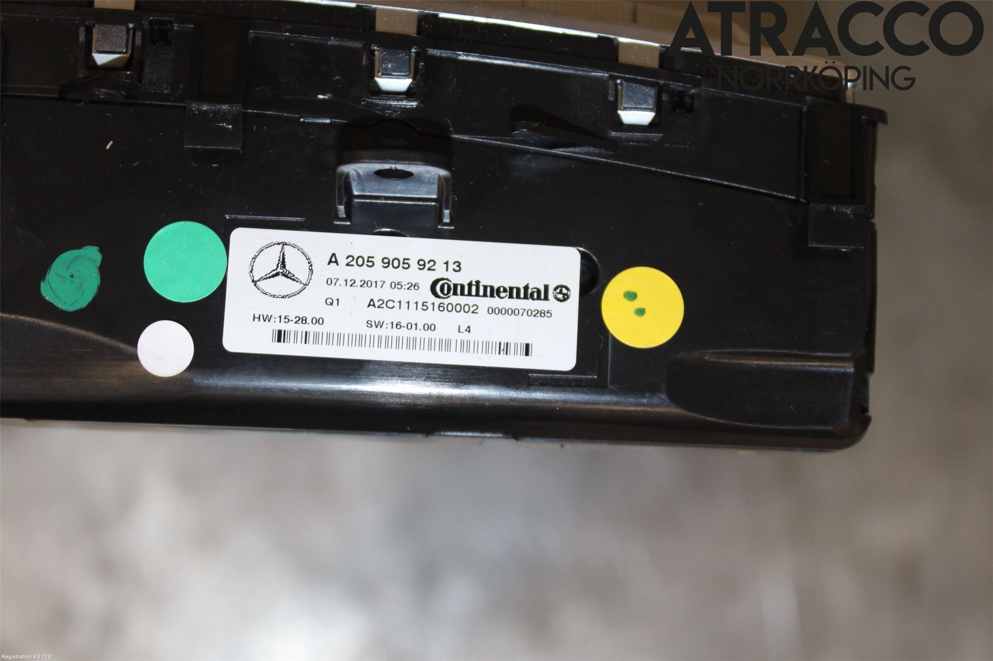 Mercedes-Benz MB C-KLASS (W205) 14-21 Värmereglage