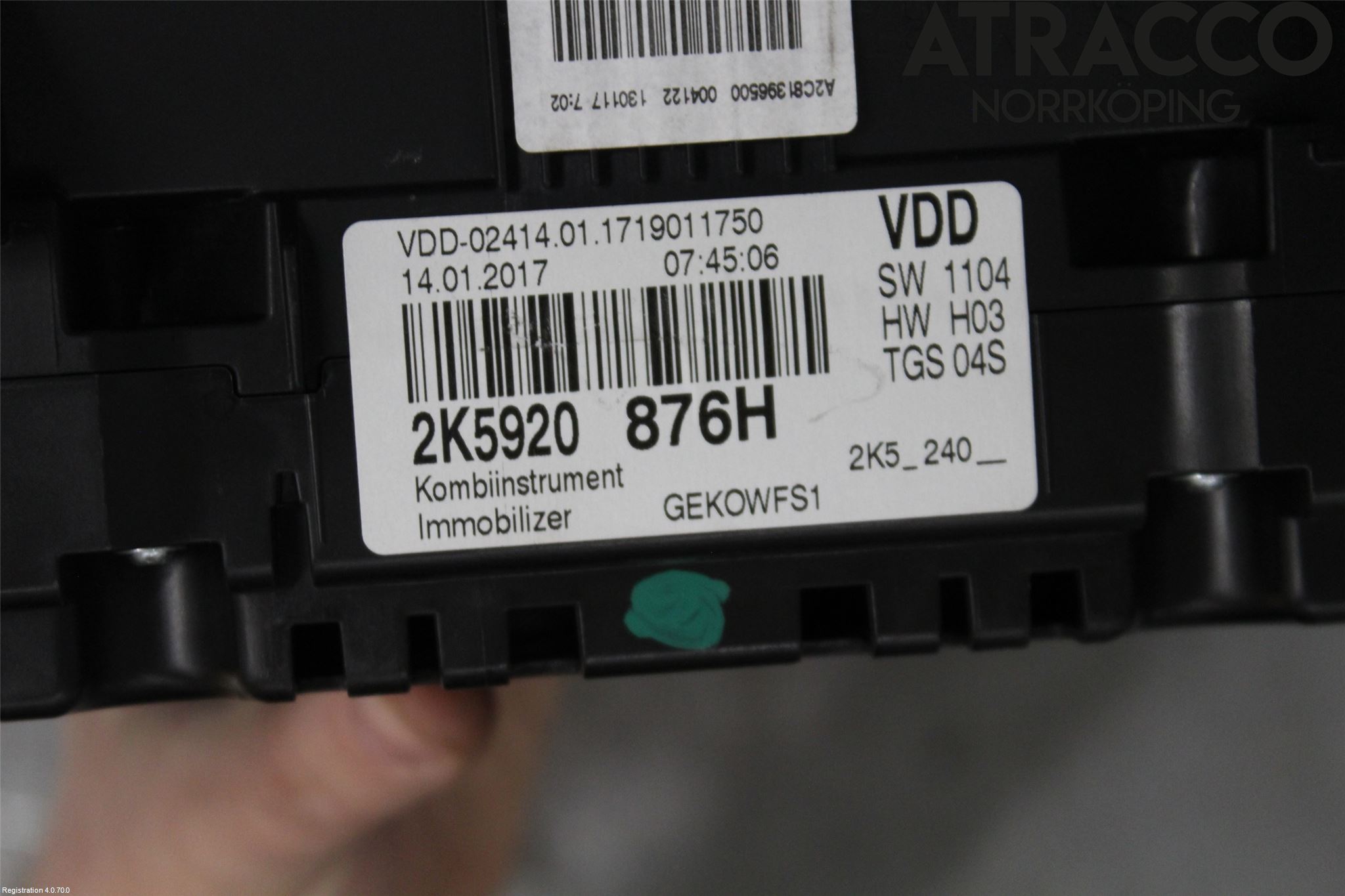Volkswagen VW CADDY 16-20 Instrument Komb