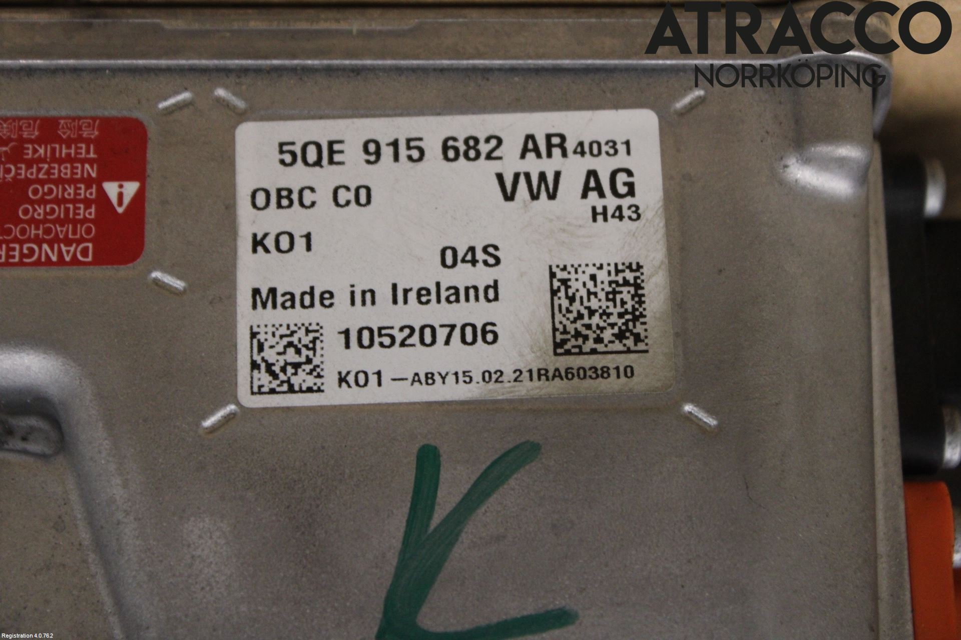 Volkswagen VW ARTEON 17- Batteriladdare Högspänning