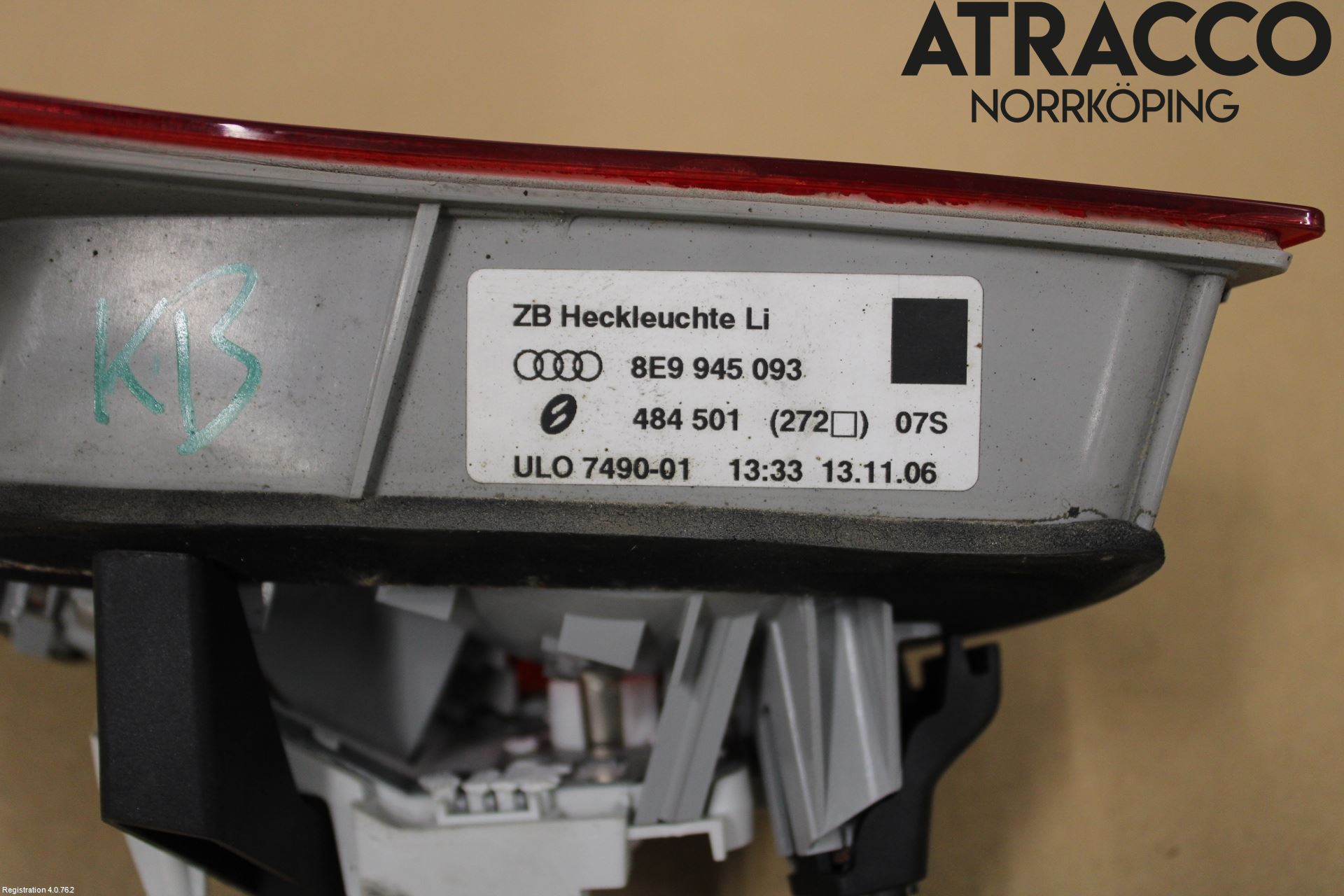 Audi A4/S4 05-07 Bakljus Lucka Vä