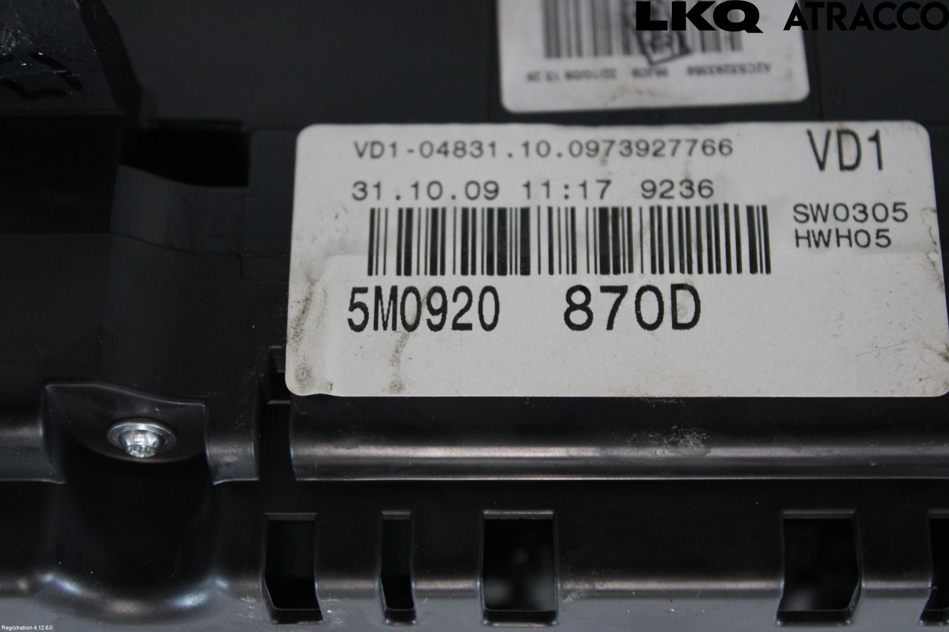 Volkswagen VW GOLF PLUS/CROSS GOLF 04-14 Instrument Komb