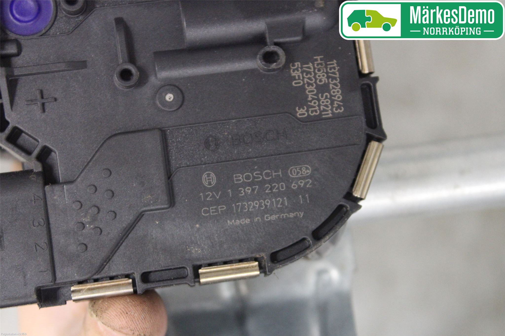 Audi A3/S3 8V 13-20 Torkarmekanism Vindruta