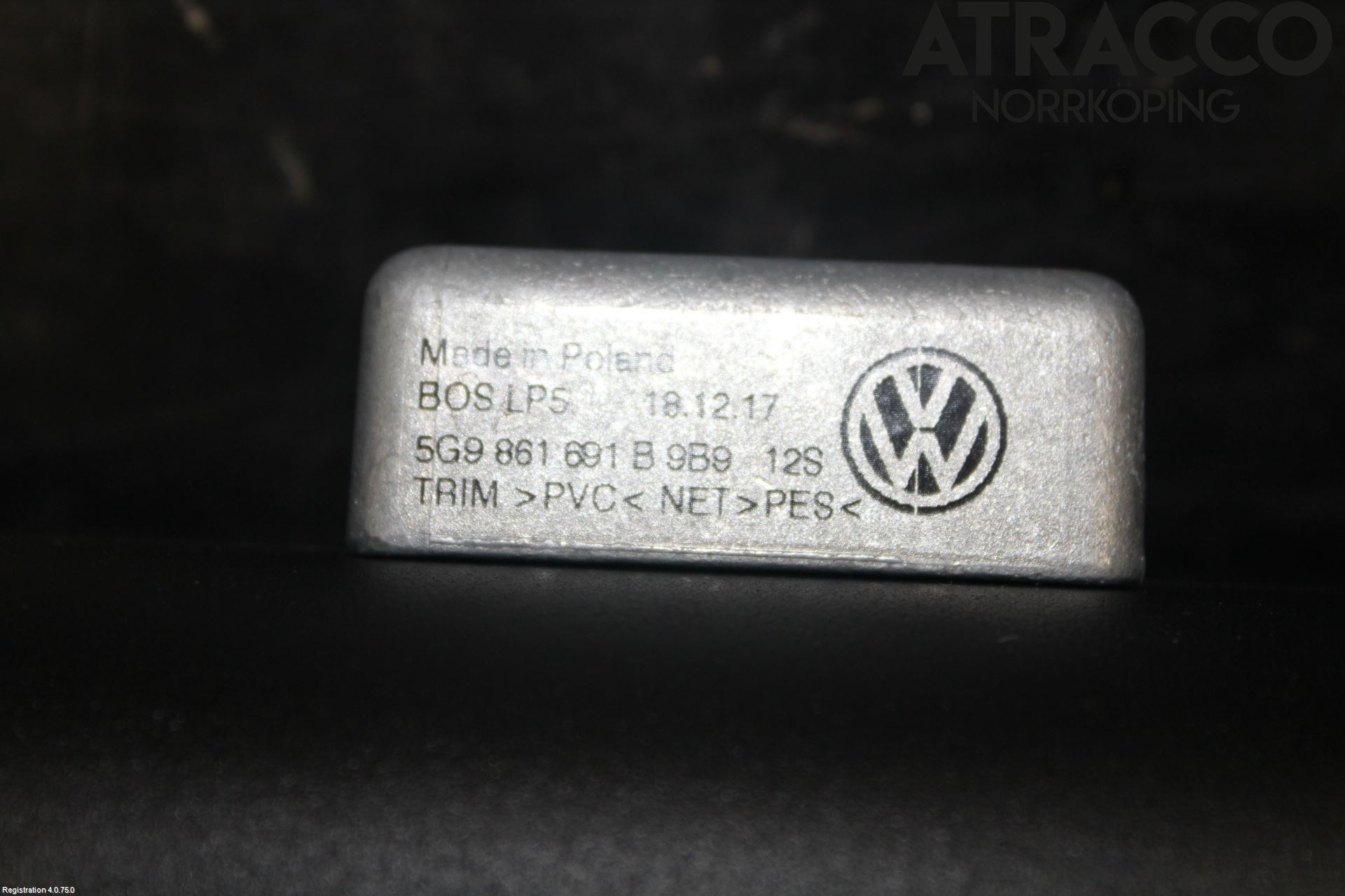 Volkswagen VW GOLF / E-GOLF VII 13-20 Lastnät