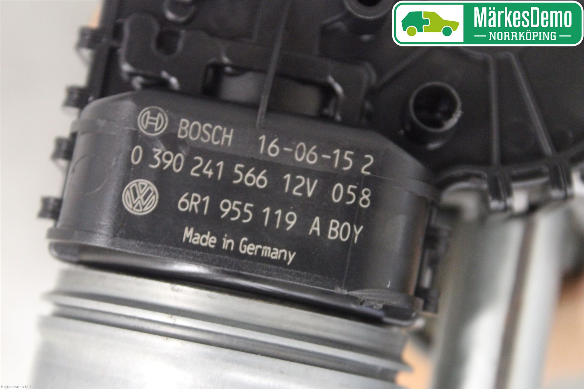 Volkswagen VW UP! / E-UP! Torkarmekanism Vindruta