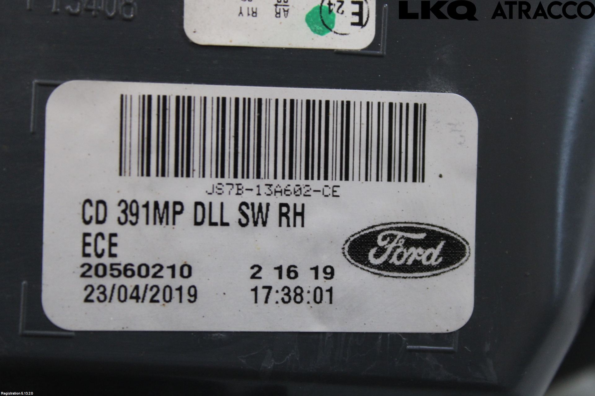 Ford MONDEO 15-22 Bakljus Lucka Hö