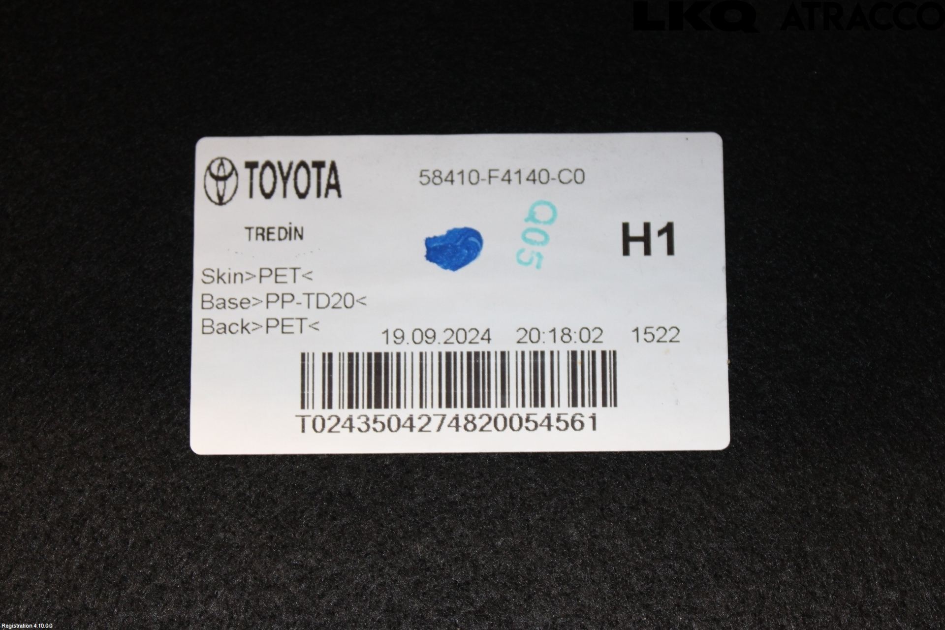 Toyota C-HR 24- Inrbagagerumklädsel-Golv