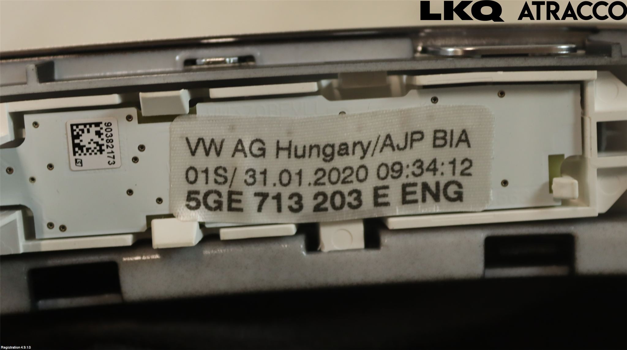 Volkswagen VW GOLF / E-GOLF VII 13-20 Växelspaksdamask