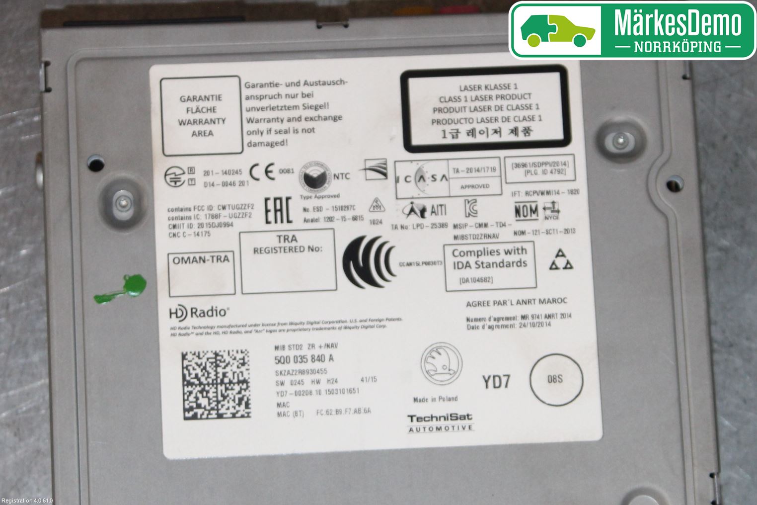 Skoda OCTAVIA (5E) 13-20 Cd Radio - Multimediapanel