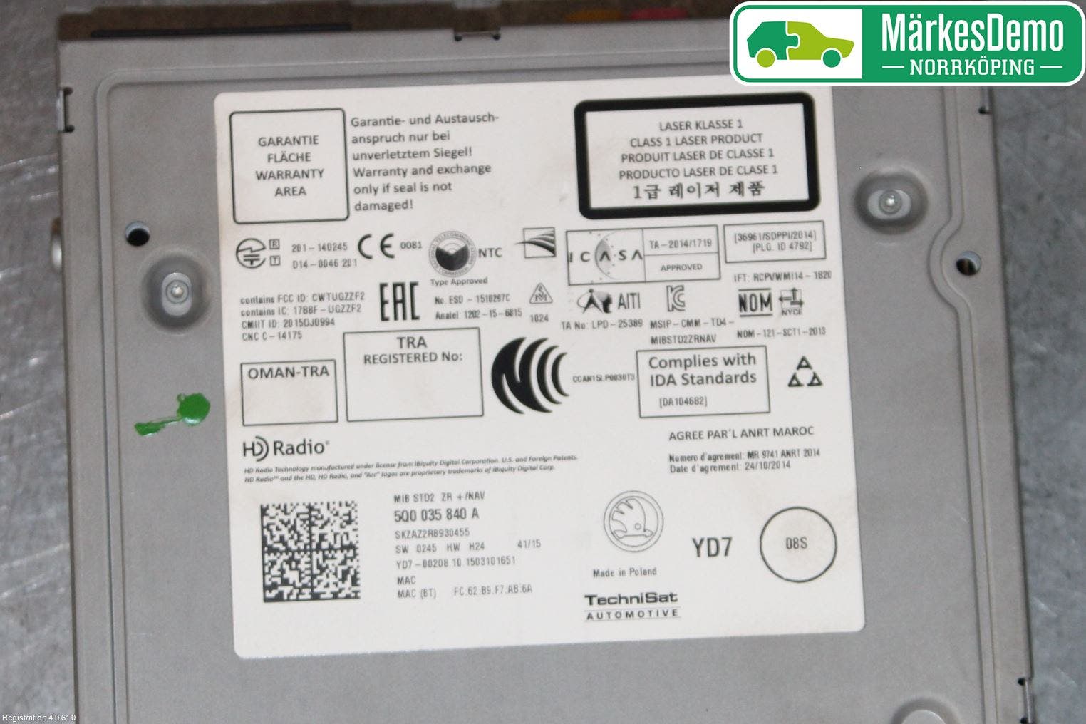 Skoda OCTAVIA (5E) 13-20 Cd Radio - Multimediapanel