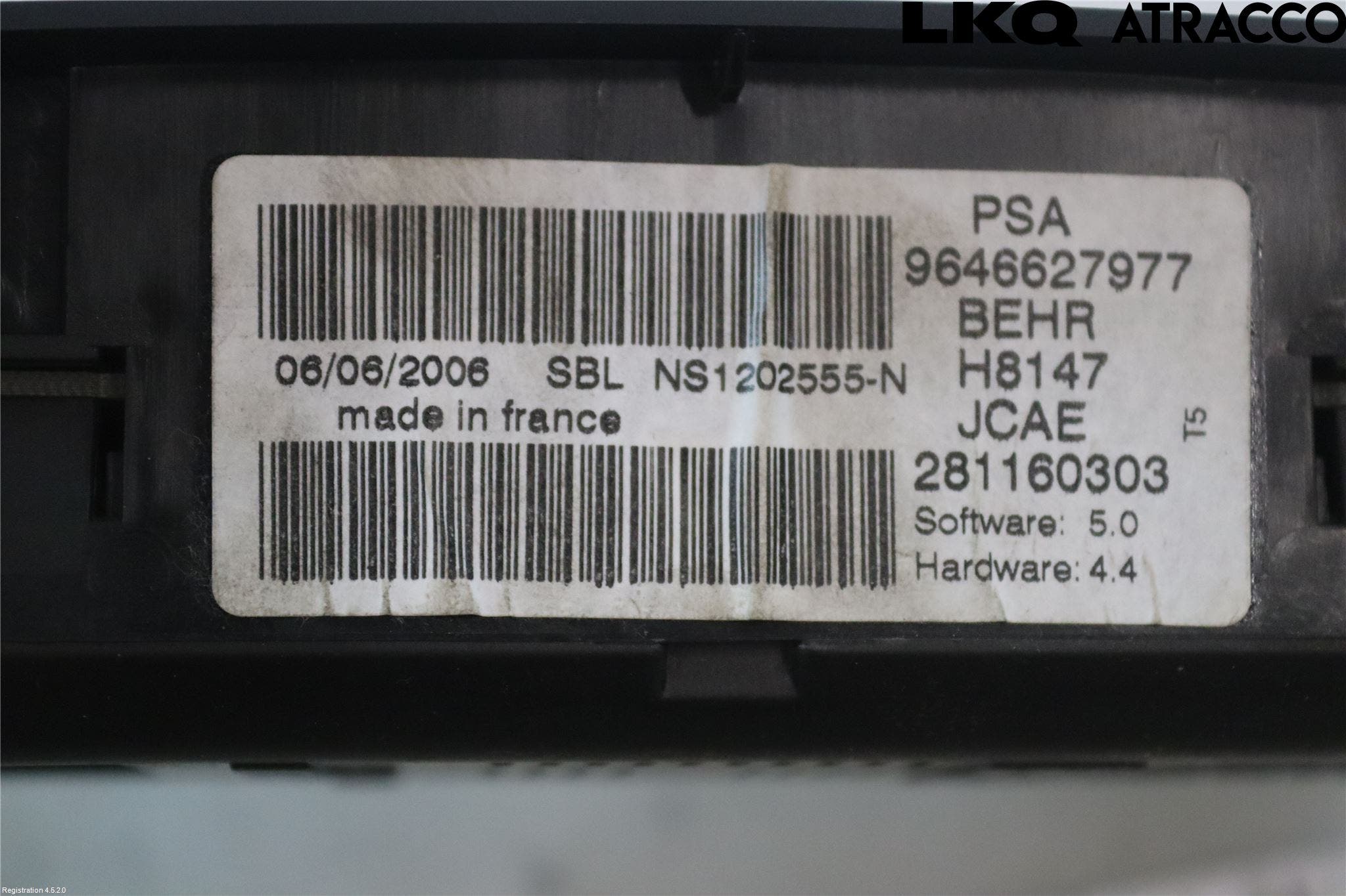 Peugeot 307 05-08 Värmereglage