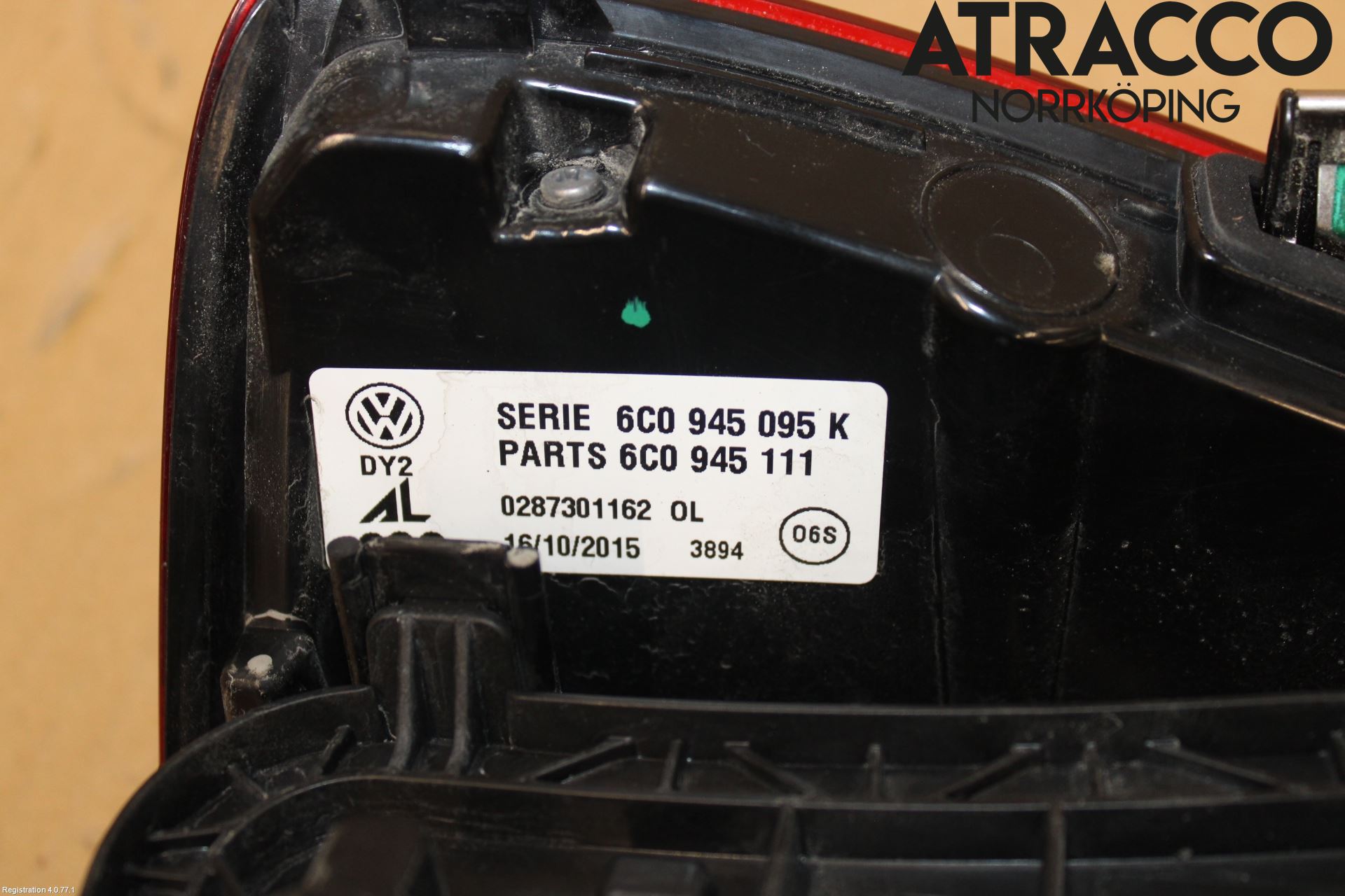 Volkswagen VW POLO 10-17 Bakljus Vänster