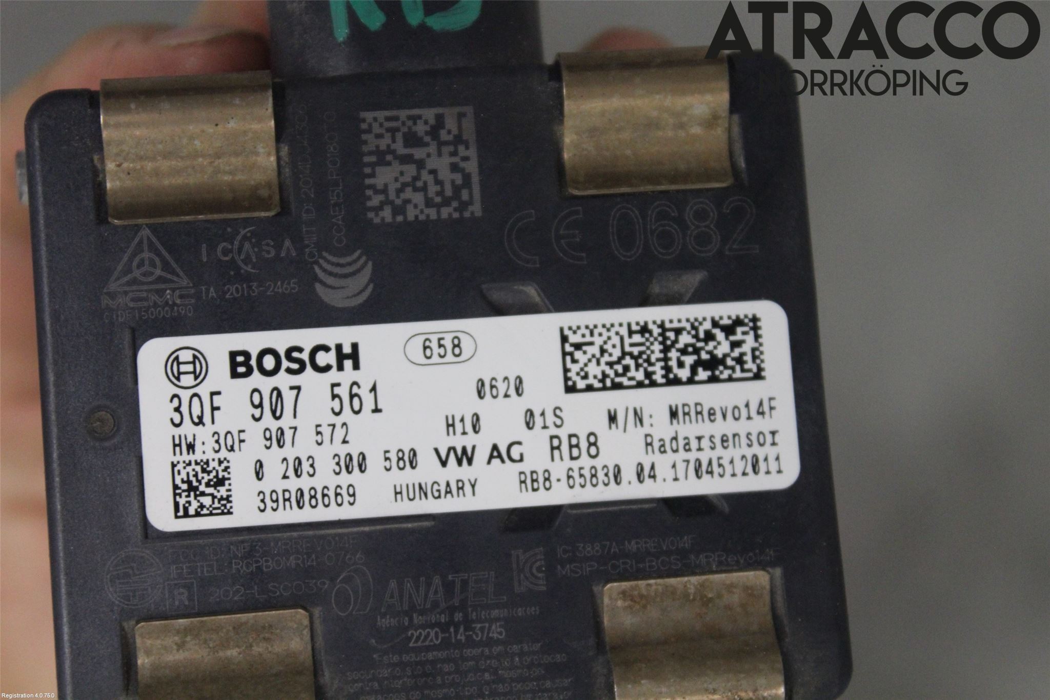 Volkswagen VW GOLF / E-GOLF VII 13-20 Sensor Aktivt Kollisionsskydd