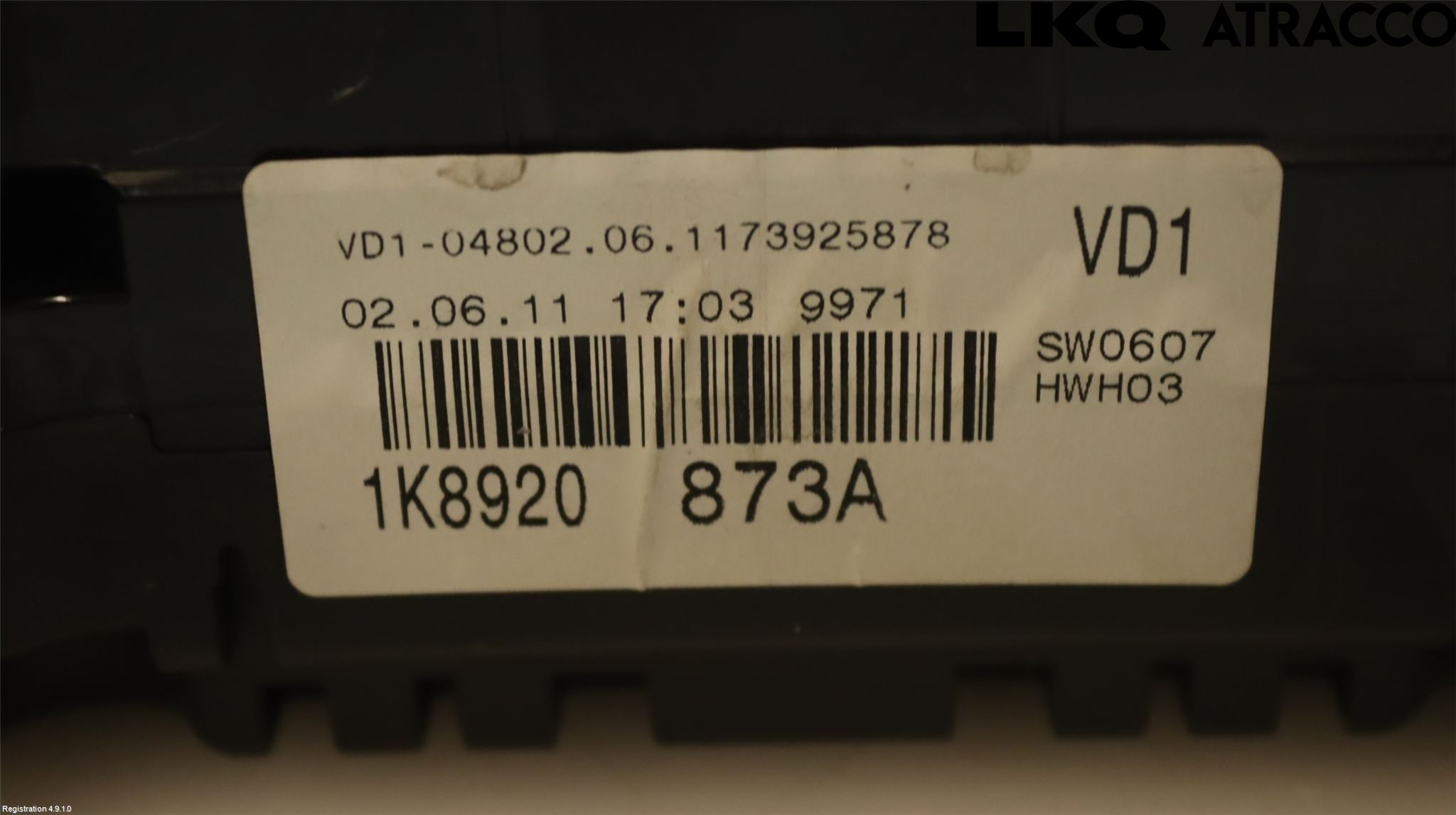 Volkswagen VW SCIROCCO 09-17 Instrument Komb