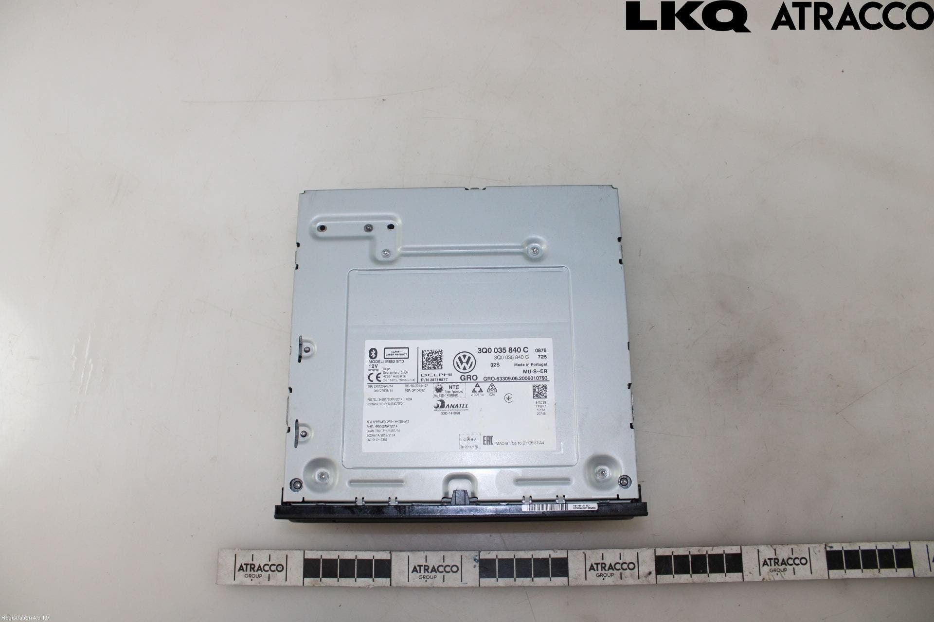 Volkswagen VW GOLF / E-GOLF VII 13-20 Cd Radio - Multimediapanel