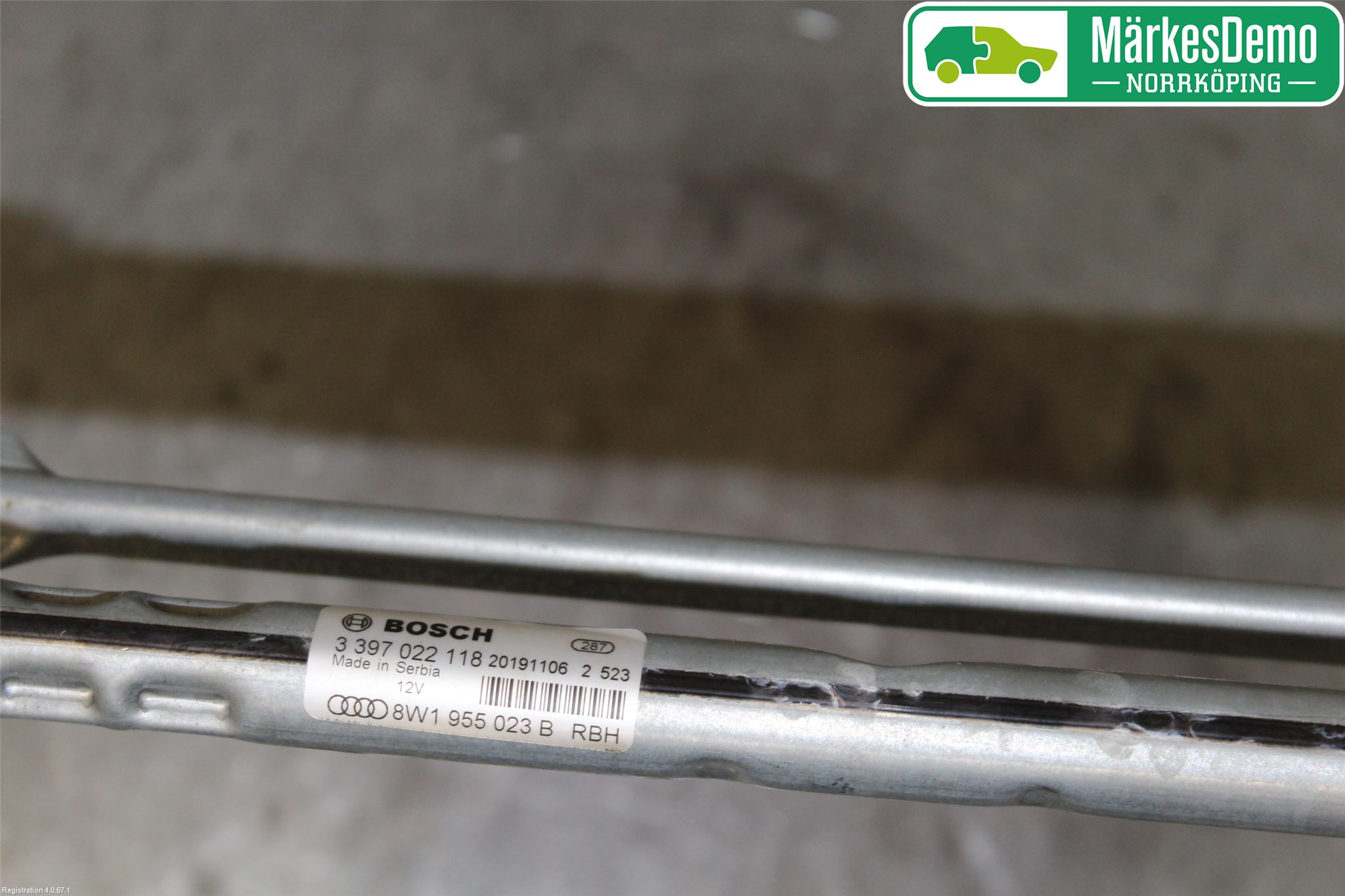 Audi A4/S4 B9 20- Torkarmekanism Vindruta