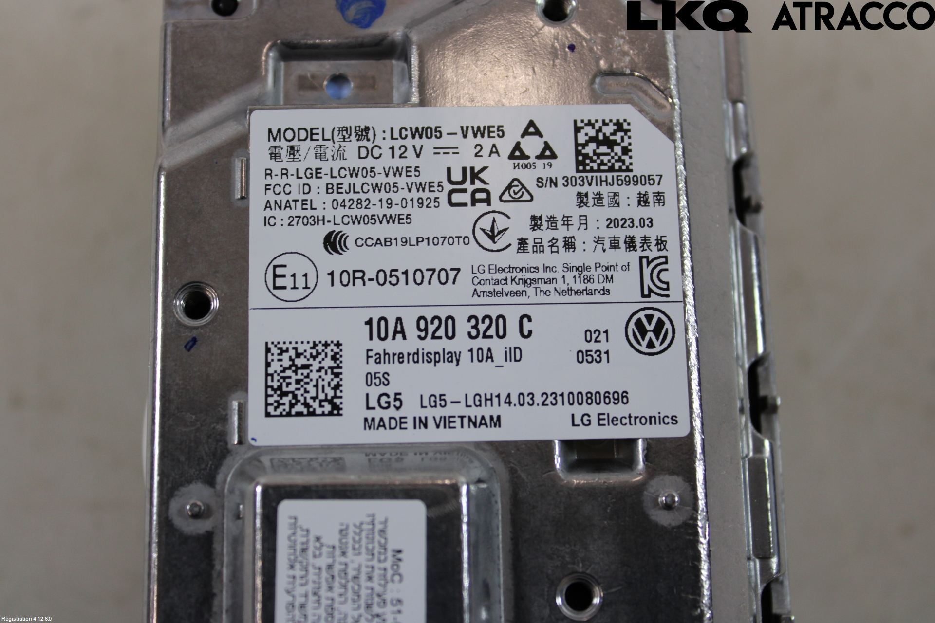 Volkswagen VW ID.3 21- Instrument Komb