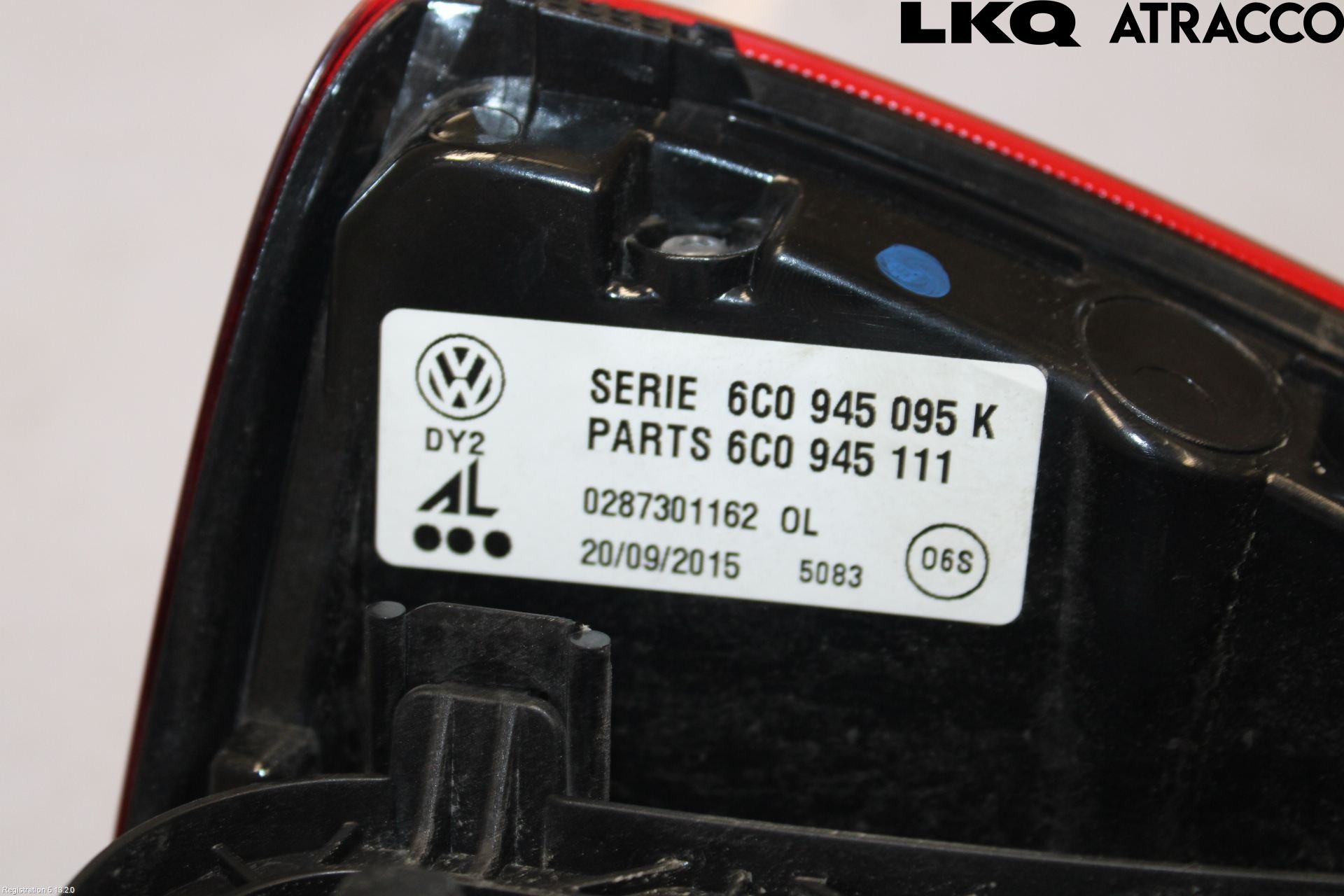 Volkswagen VW POLO 10-17 Bakljus Vänster