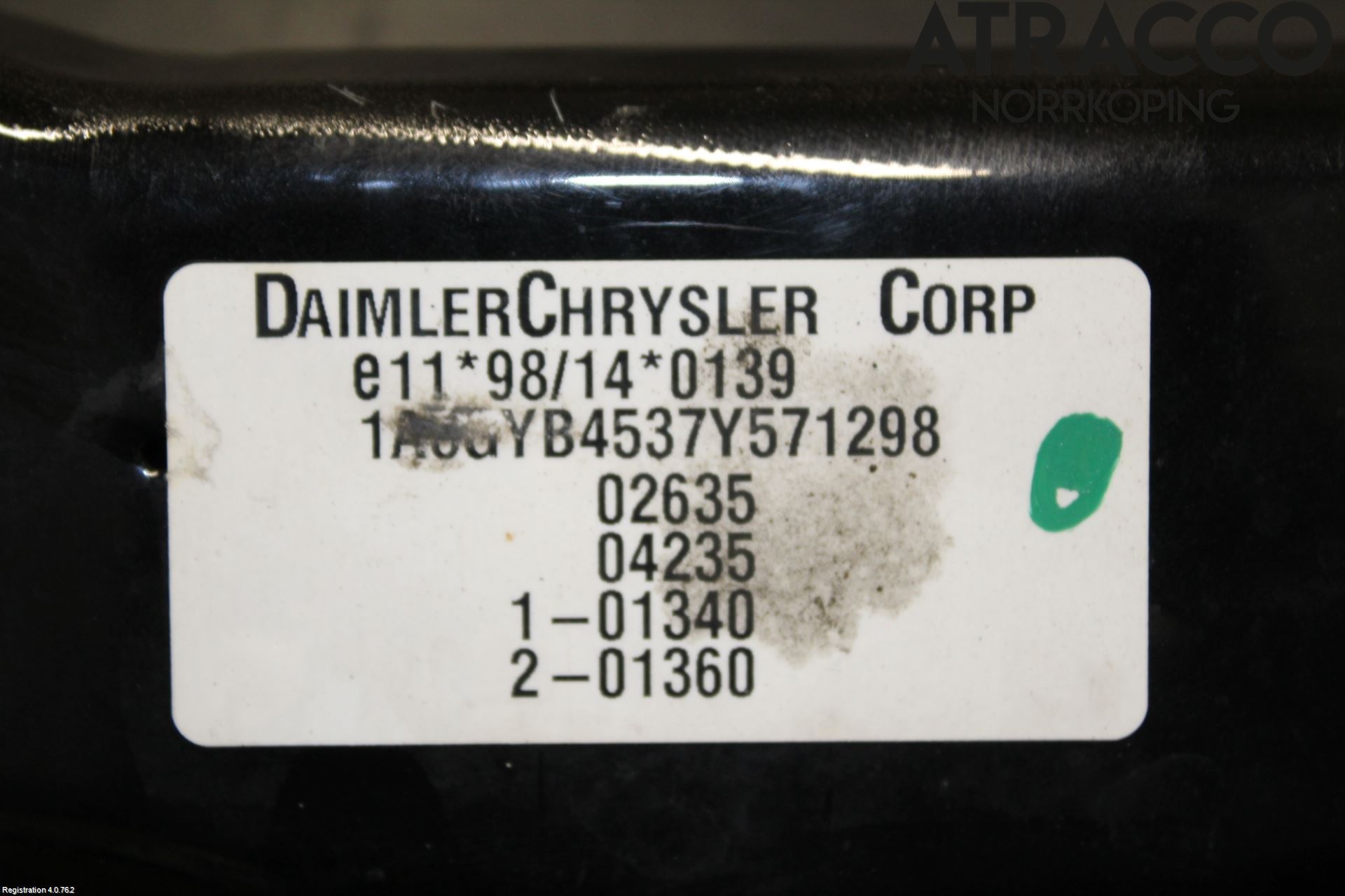 Chrysler CHR VOYAGER     04-07 Front Huvlåsplåt-Balk