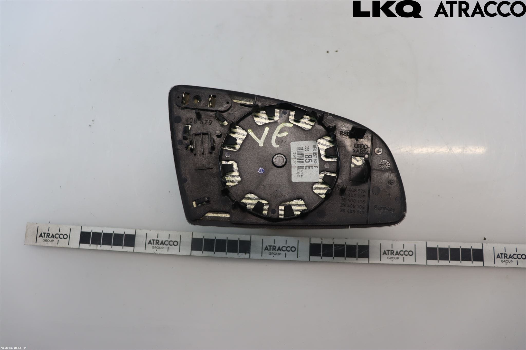 Audi A6/S6 05-11 Spegelglas Vä