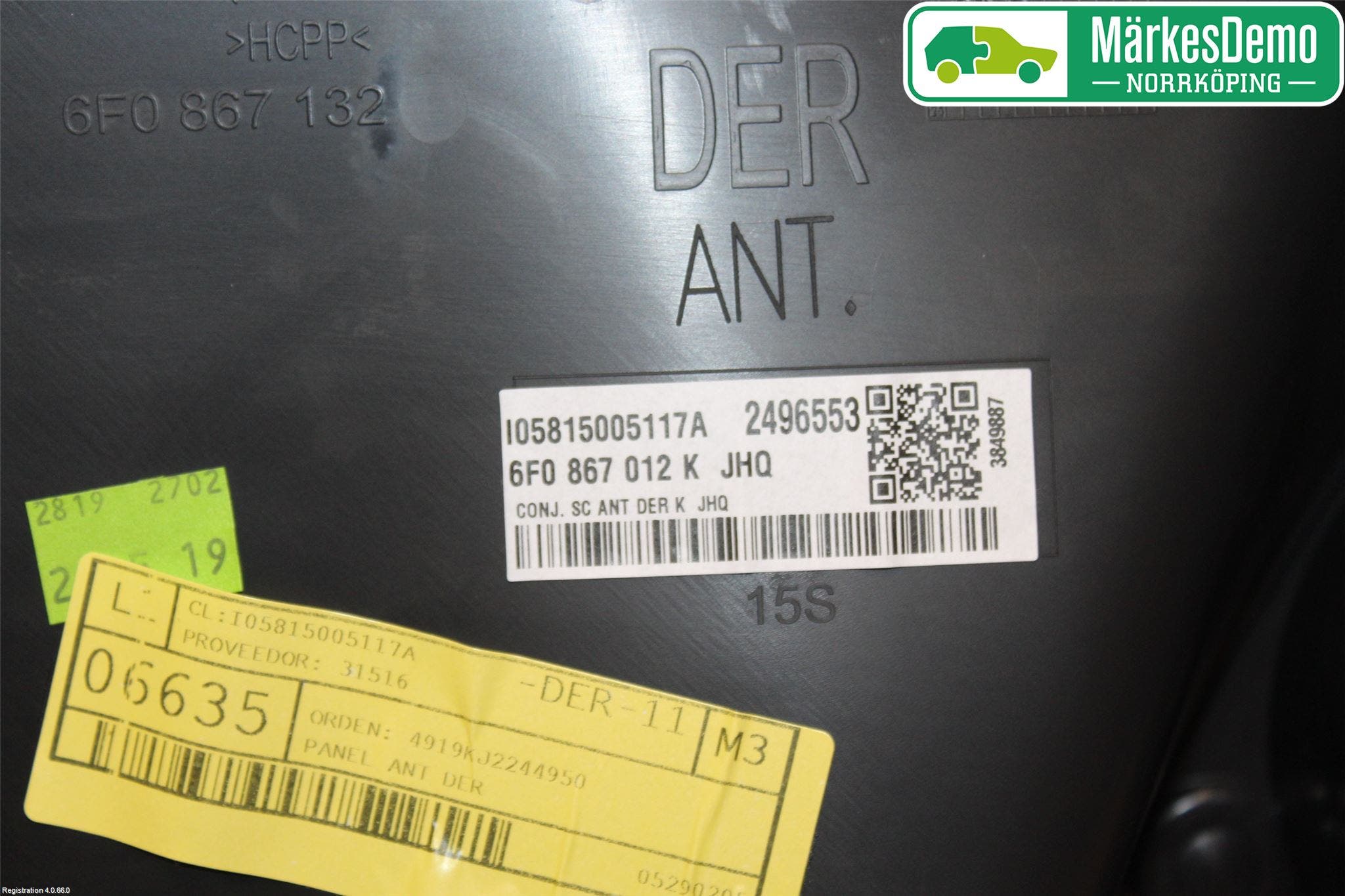 Seat ARONA Dörrklädsel Hö